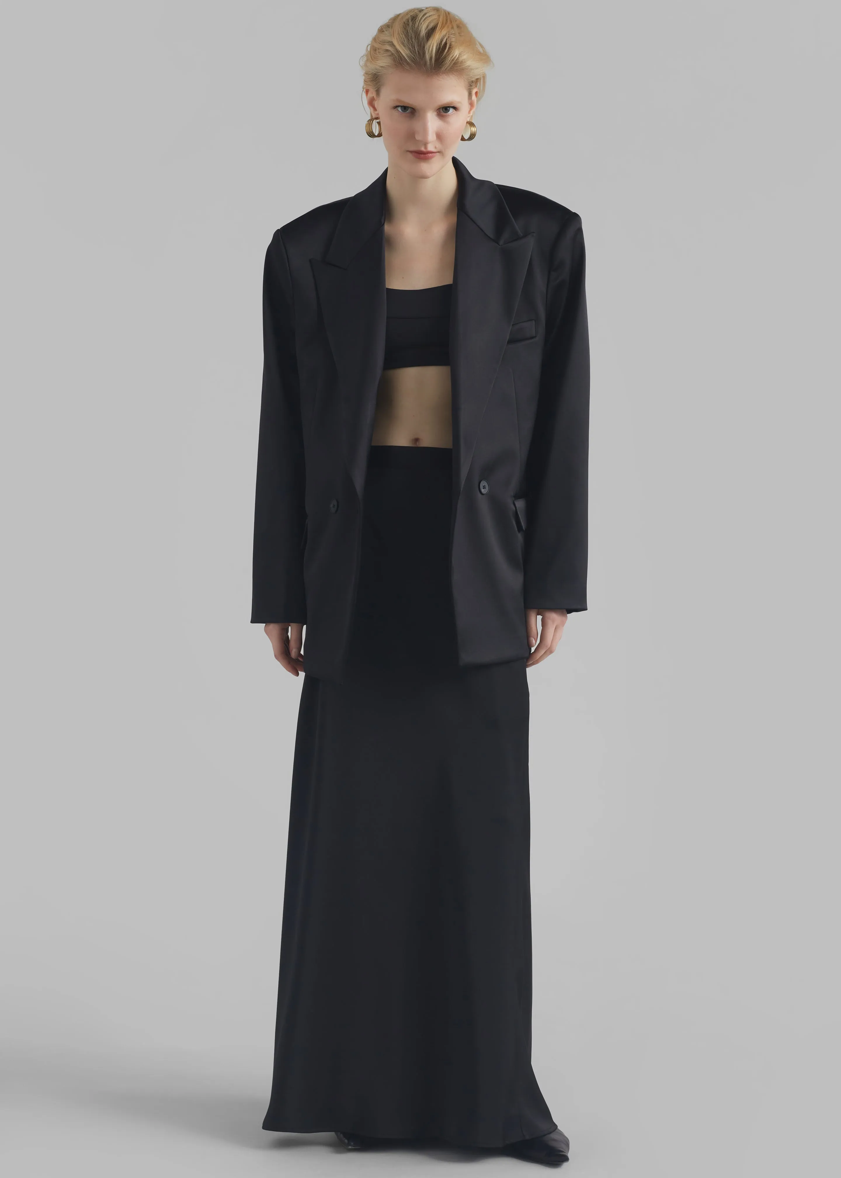 Ada Satin Bra Top - Black sold by Frankie Shop product image thumbnail 5