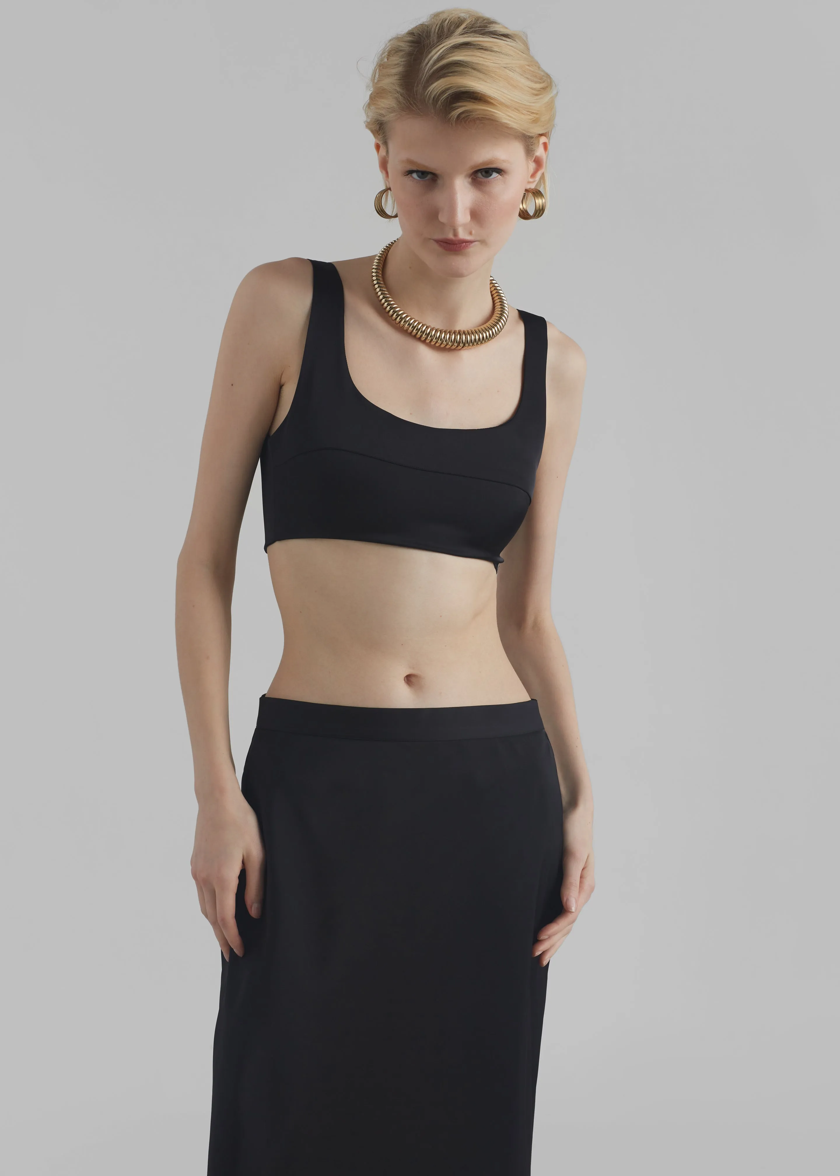 Ada Satin Bra Top - Black sold by Frankie Shop product image thumbnail 4