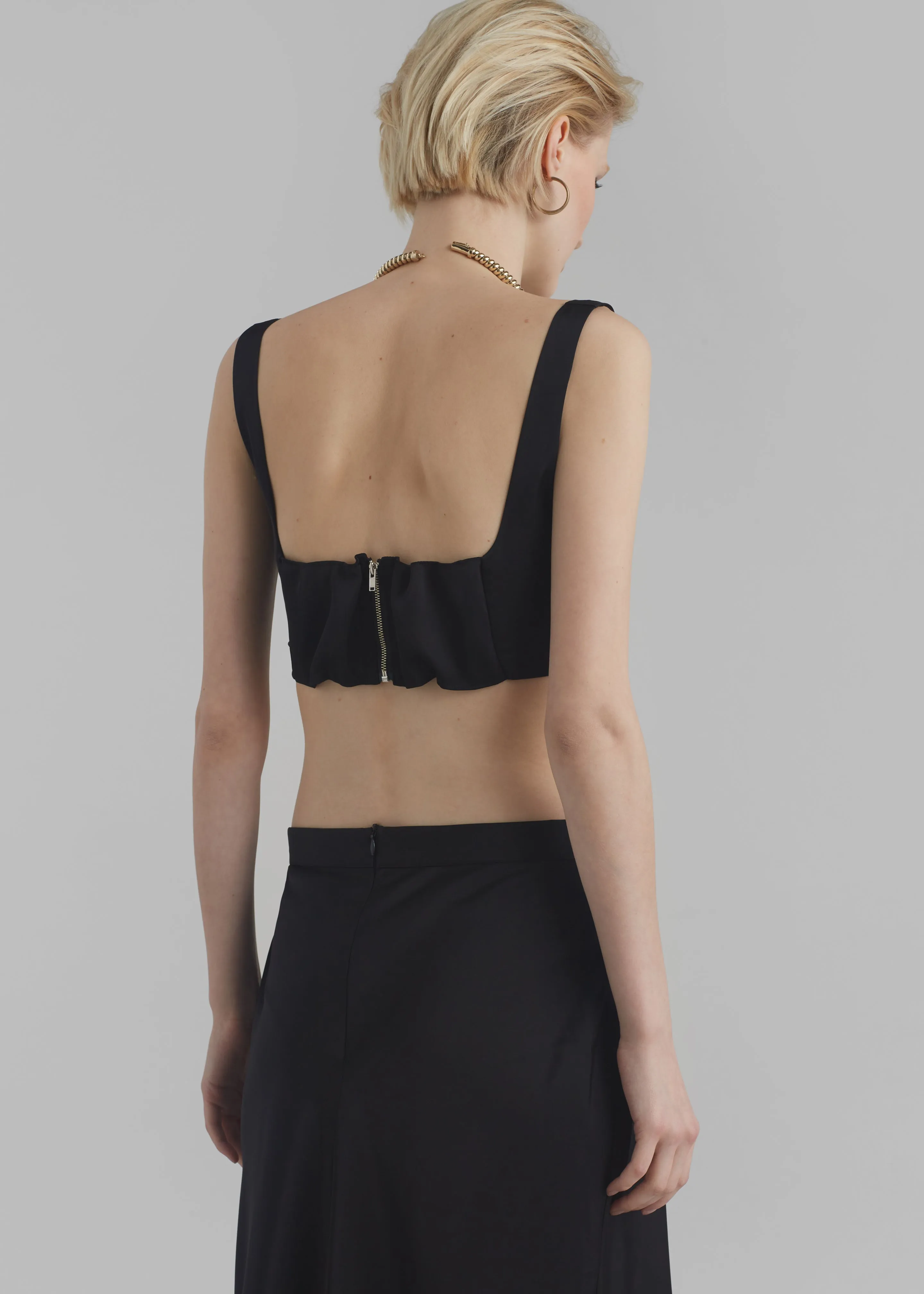 Ada Satin Bra Top - Black sold by Frankie Shop product image thumbnail 2