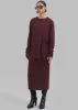 Arley Midi Skirt - Burgundy sold by Frankie Shop