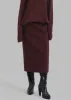 Arley Midi Skirt - Burgundy sold by Frankie Shop