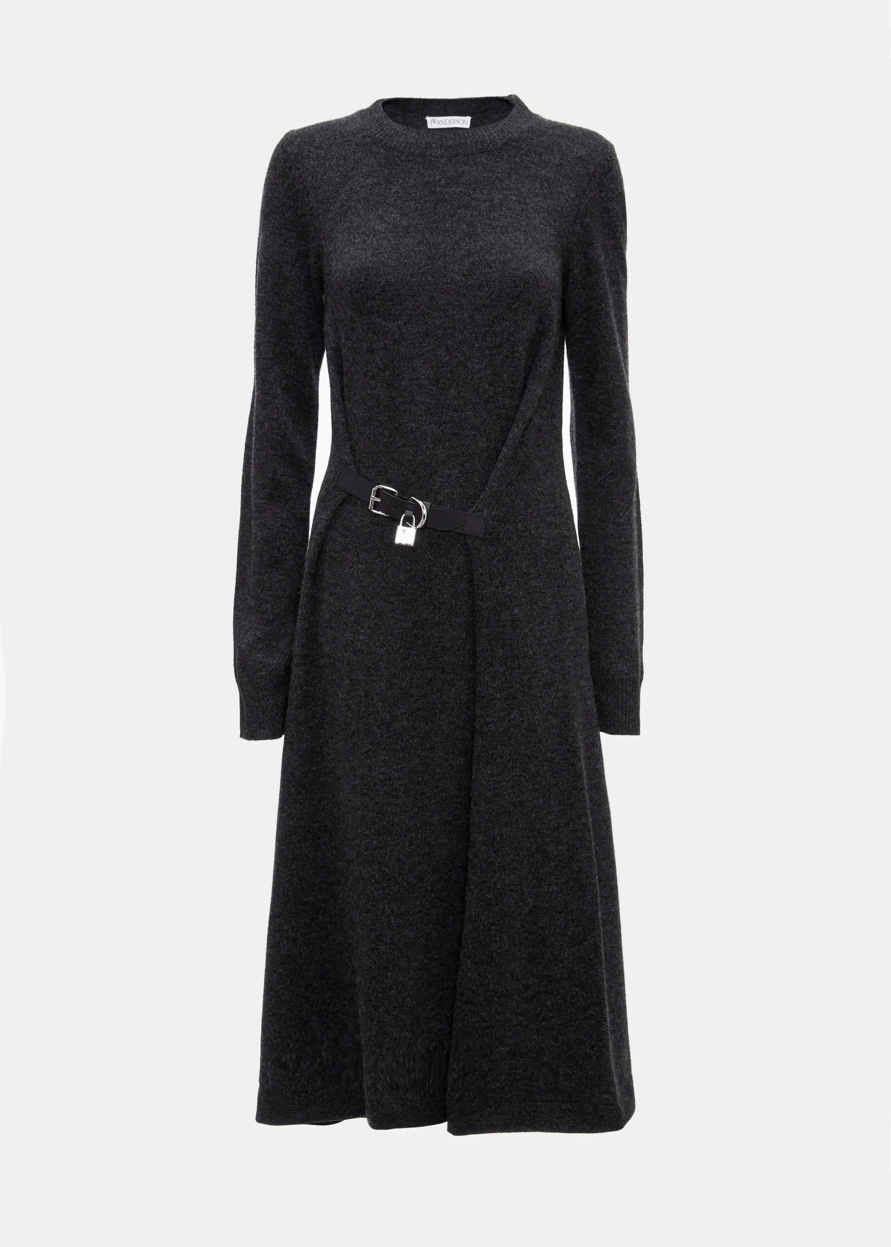 JW Anderson Padlock Strap Tie Dress - Charcoal Melange sold by Frankie Shop product image thumbnail 5