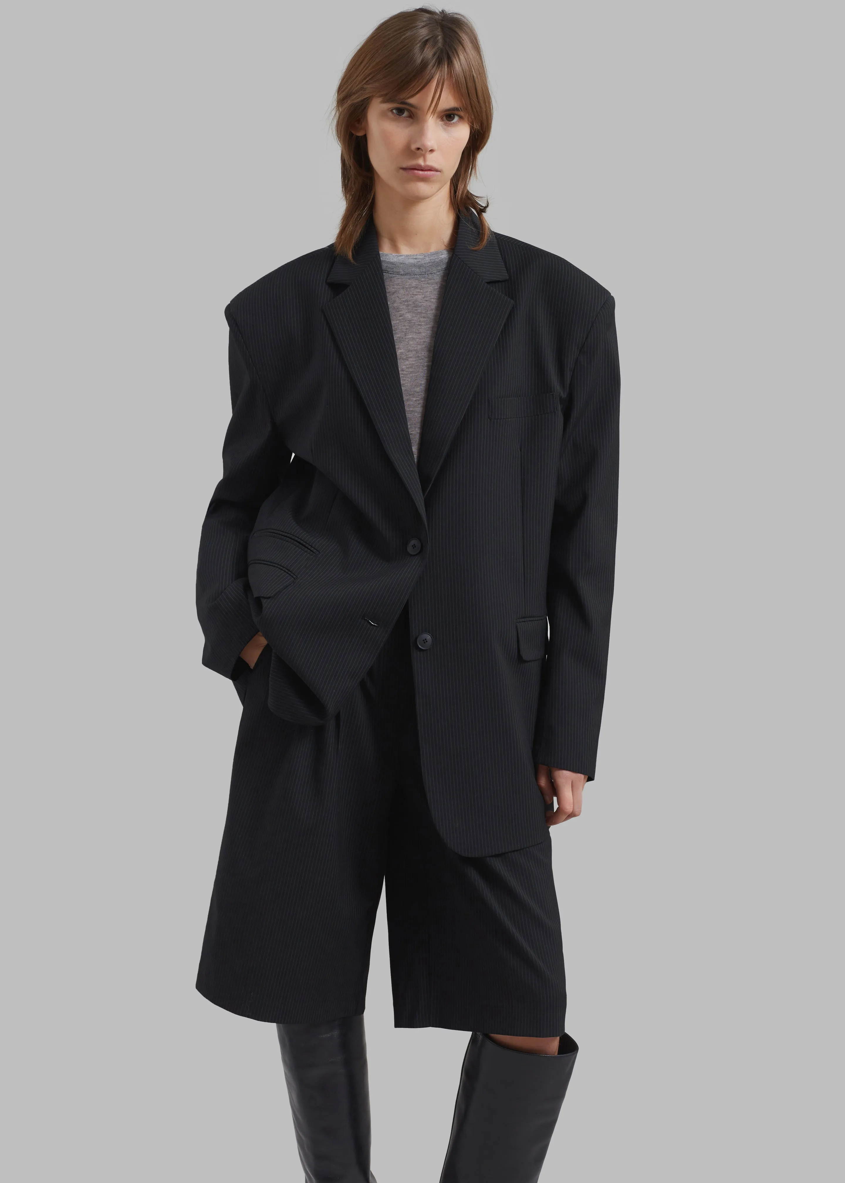 Wilma Blazer - Black Pinstripe sold by Frankie Shop product image thumbnail 4