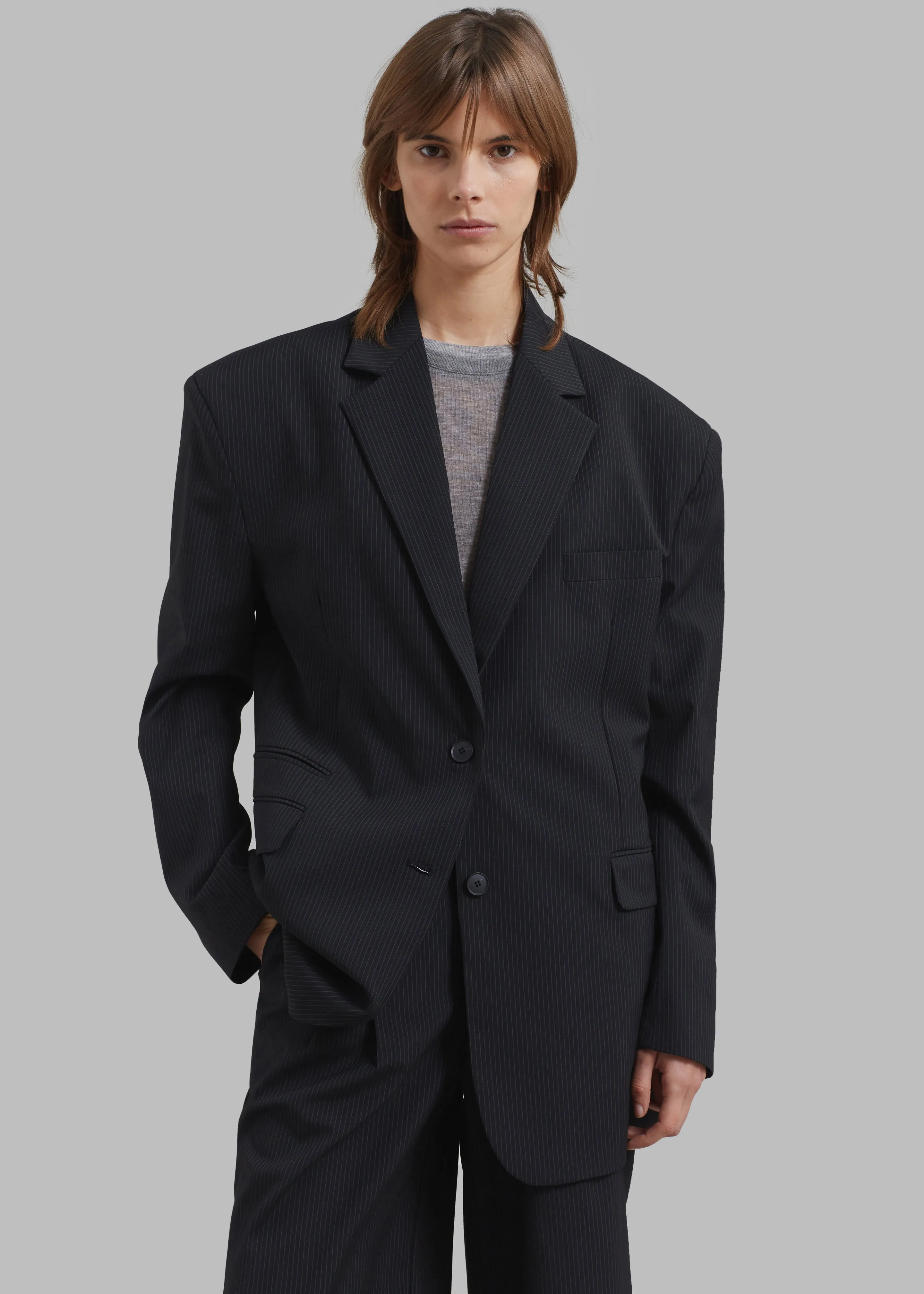 Wilma Blazer - Black Pinstripe sold by Frankie Shop product image thumbnail 5