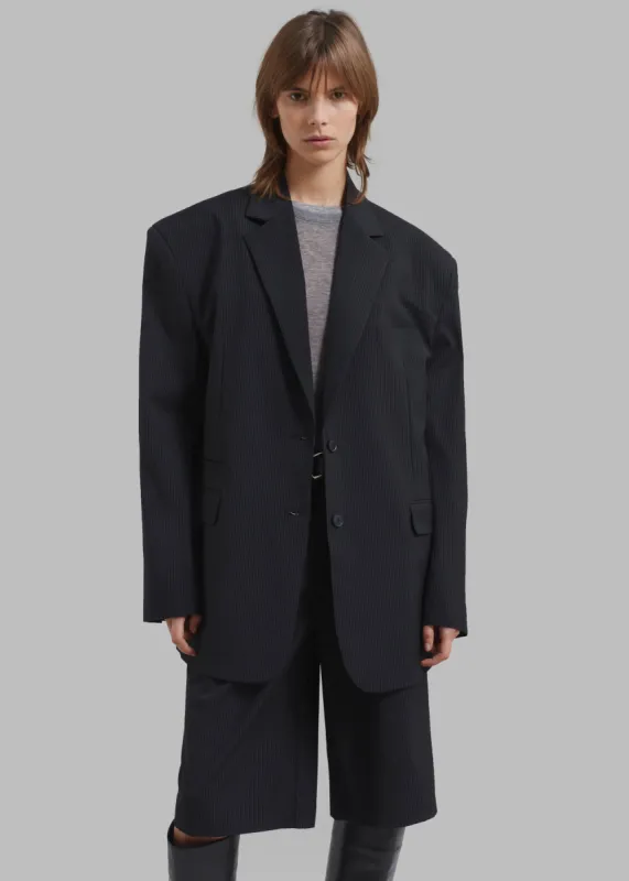 Wilma Blazer - Black Pinstripe sold by Frankie Shop