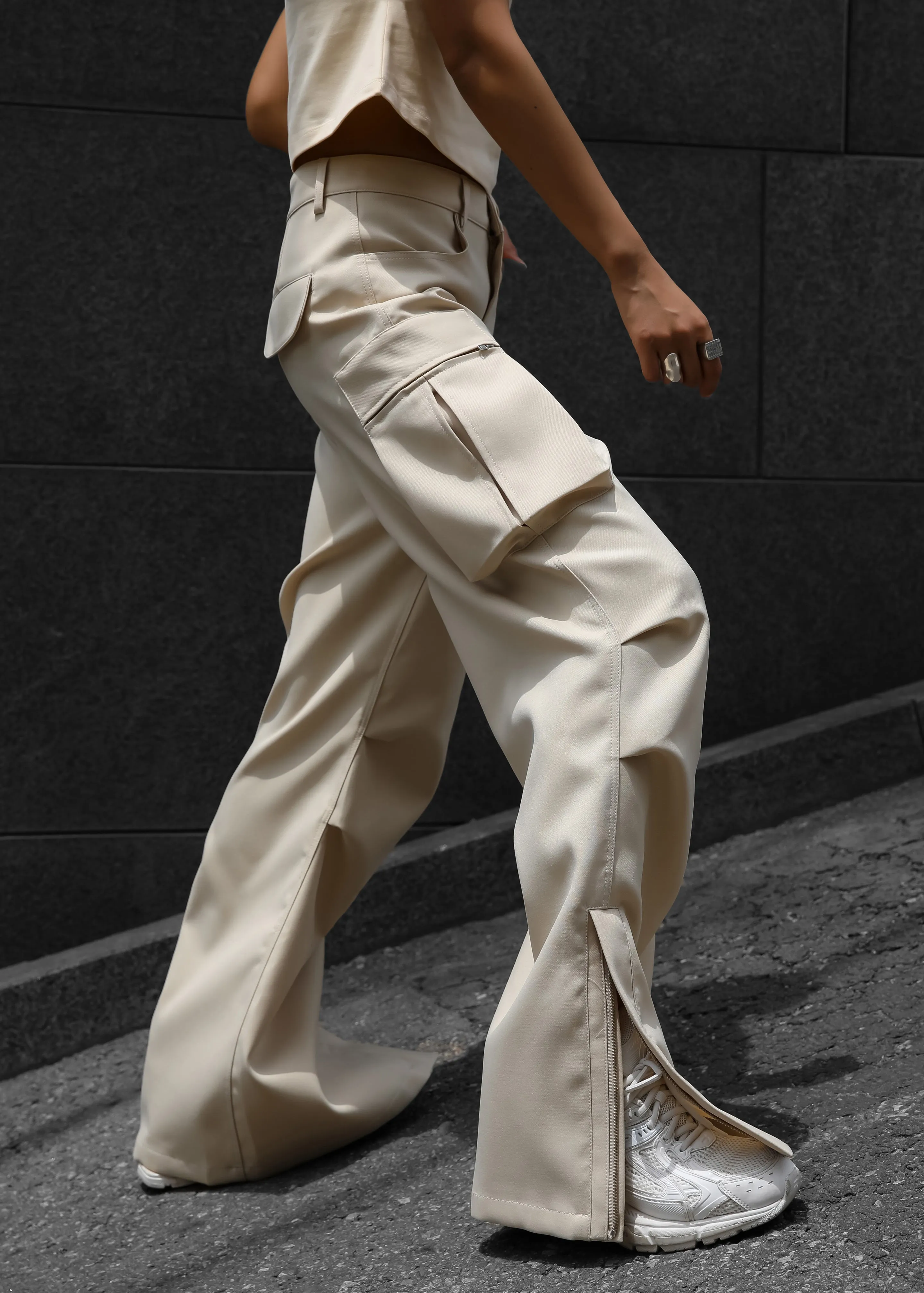 Valo Cargo Pants - Beige sold by Frankie Shop product image thumbnail 3