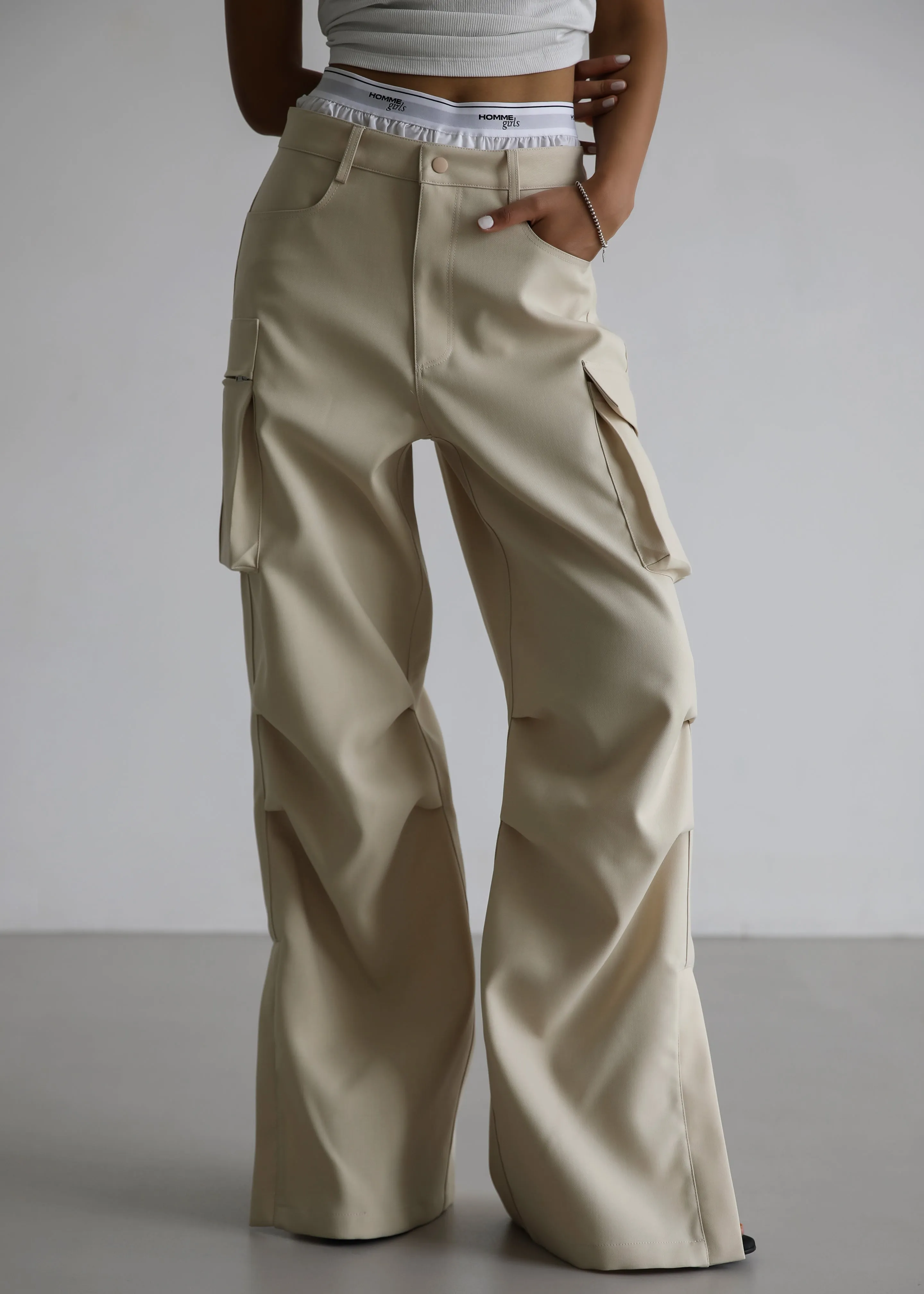 Valo Cargo Pants - Beige sold by Frankie Shop product image thumbnail 5