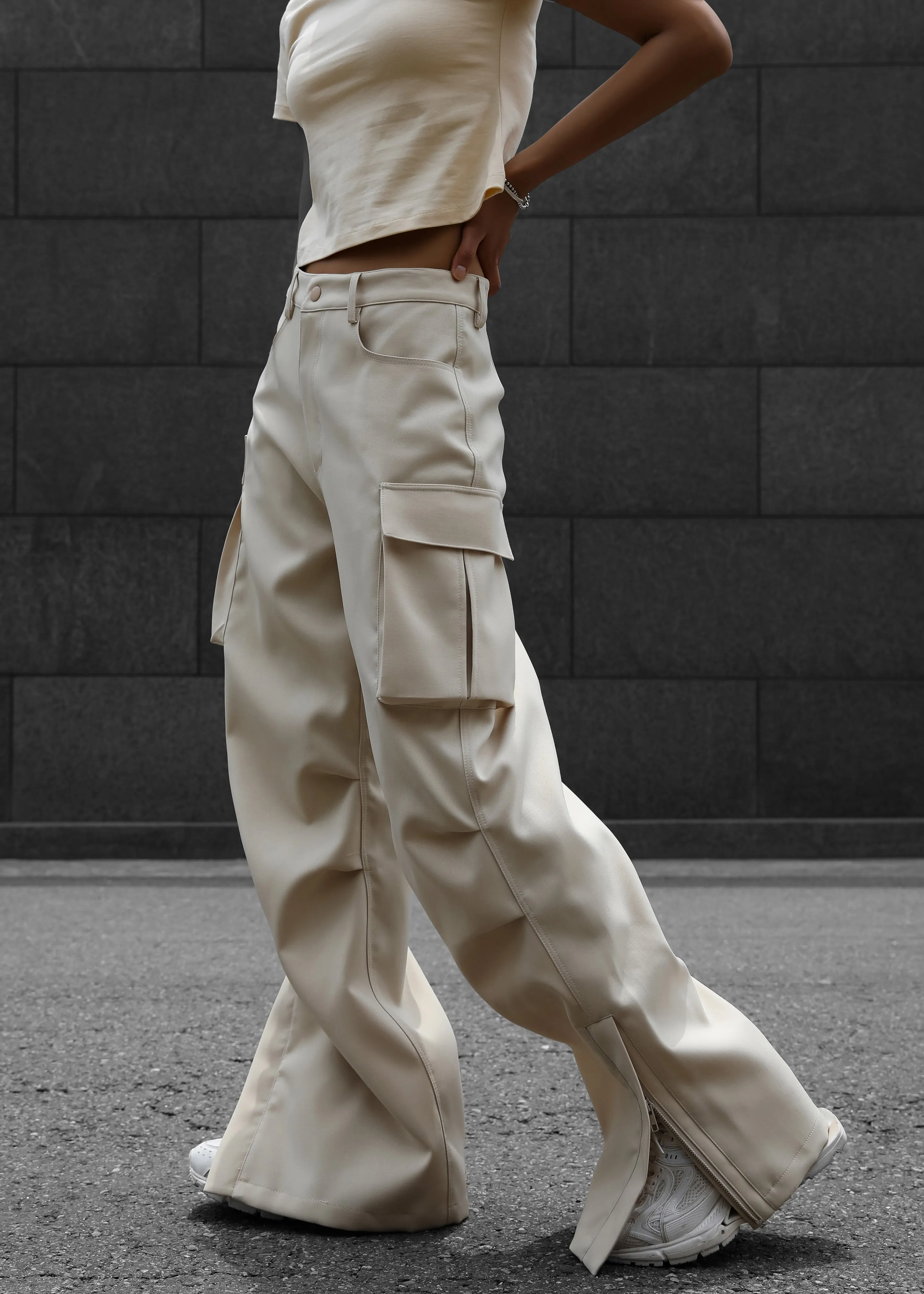 Valo Cargo Pants - Beige sold by Frankie Shop product image thumbnail 4