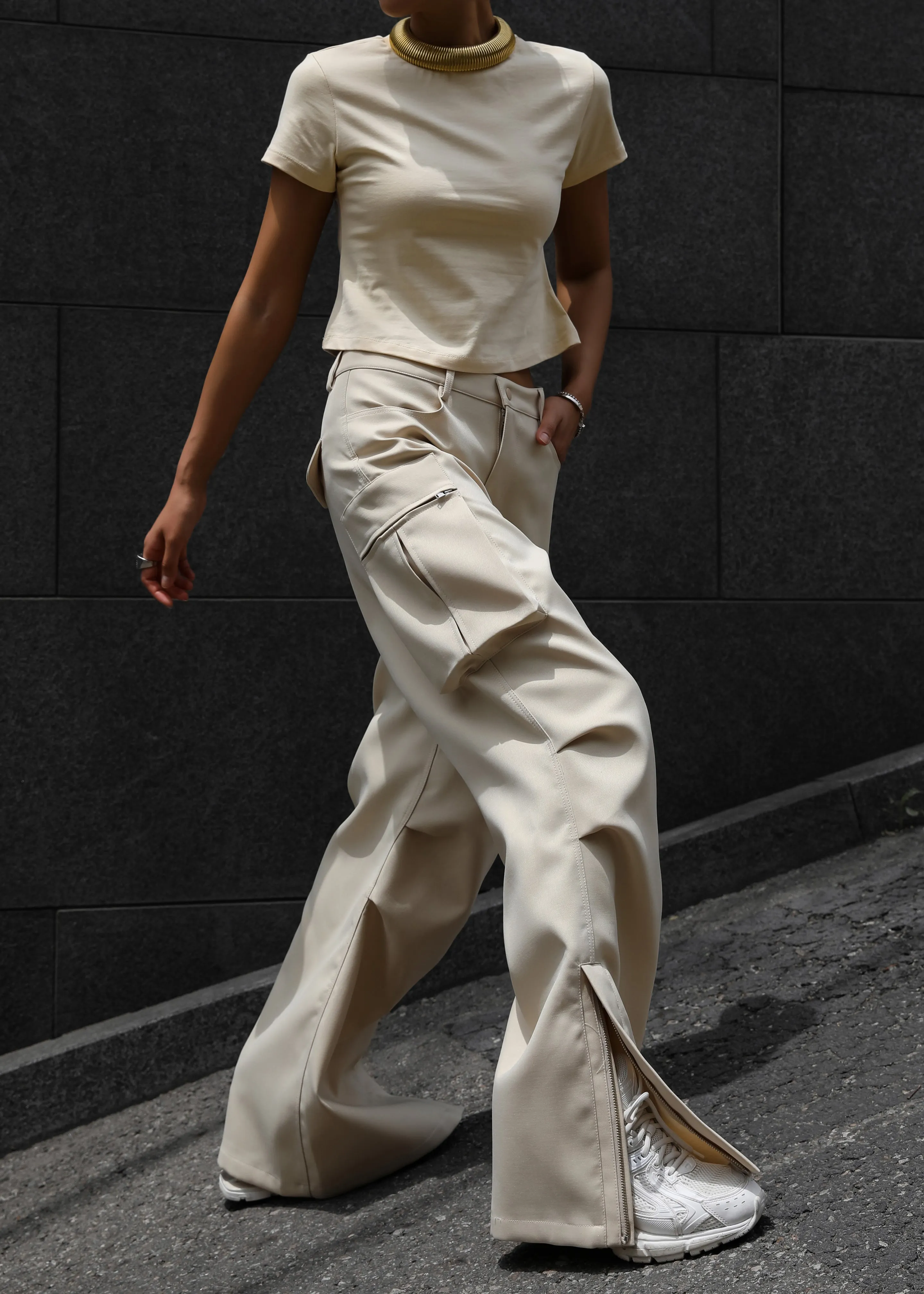 Valo Cargo Pants - Beige sold by Frankie Shop product image thumbnail 2