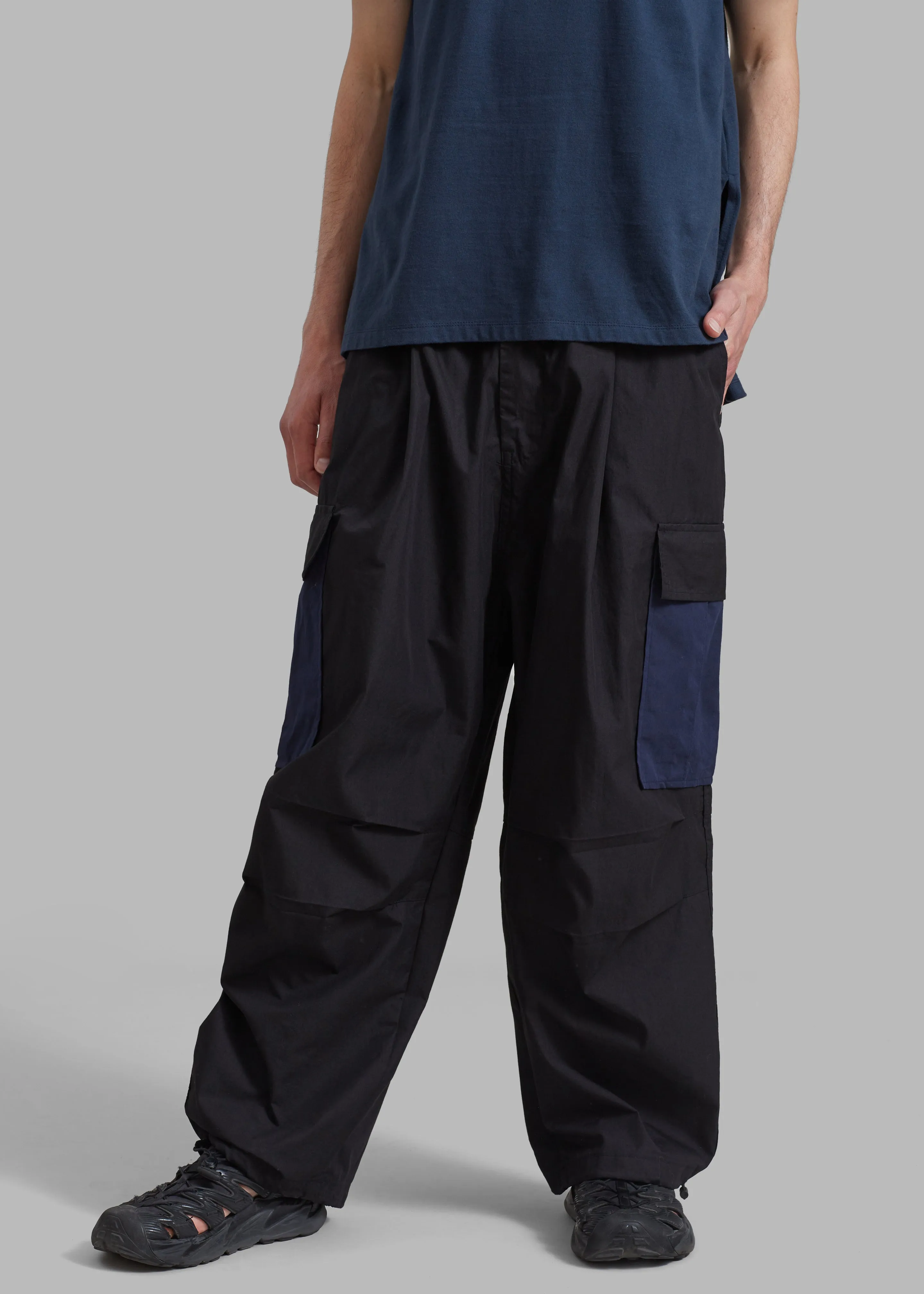 Stu Colorblock Cargo Pants - Black Combo sold by Frankie Shop product image thumbnail 2
