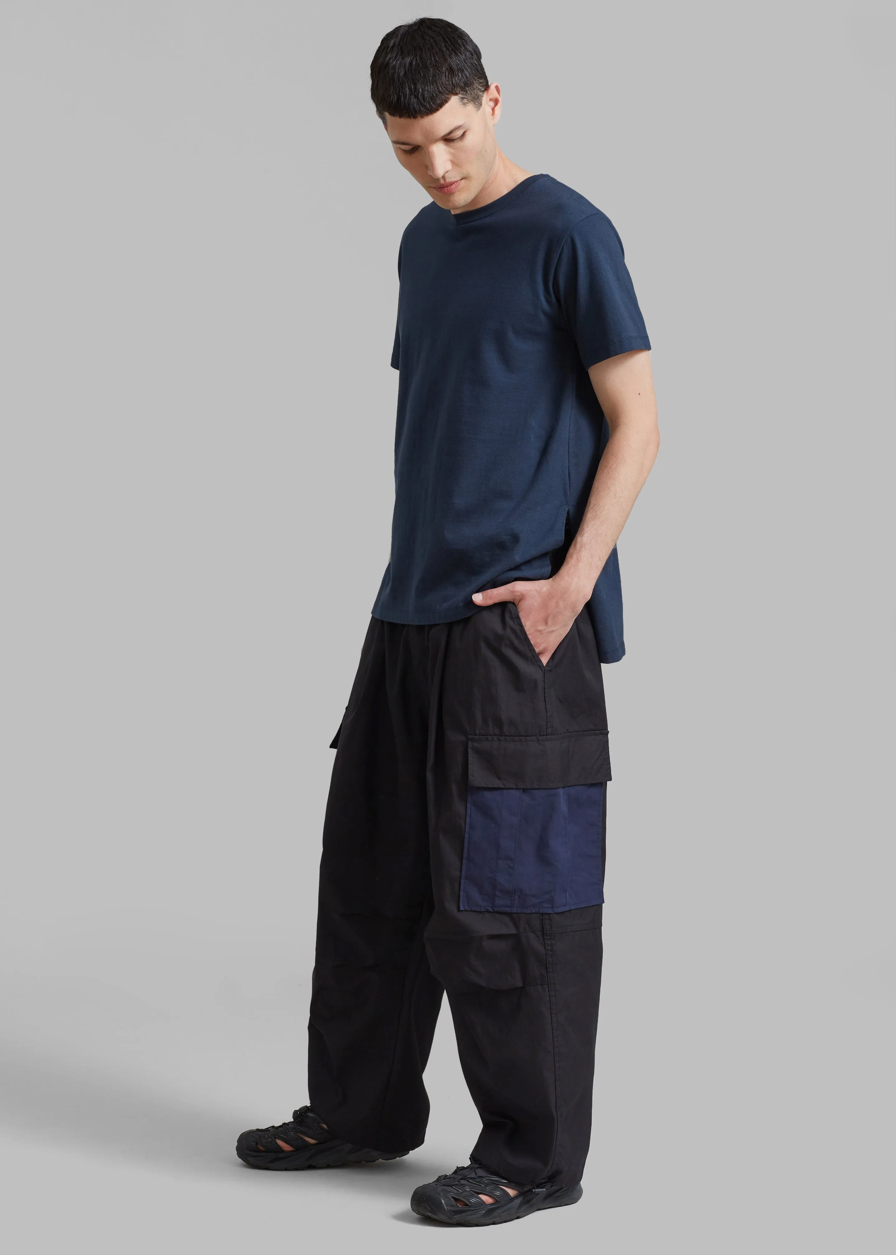Stu Colorblock Cargo Pants - Black Combo sold by Frankie Shop