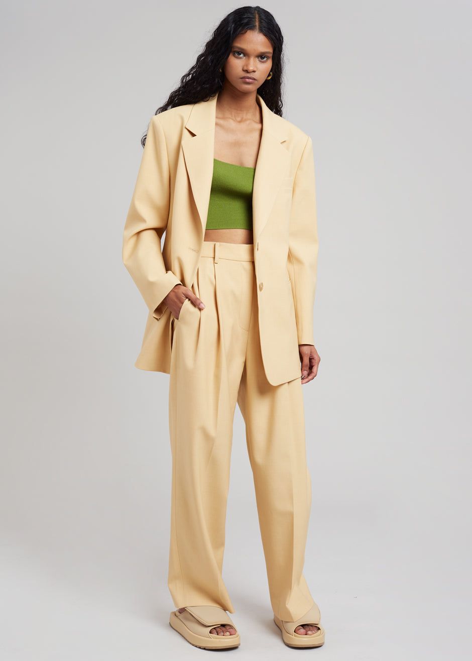 Georgina Wool Blend Pants - Cornsilk sold by Frankie Shop product image thumbnail 6