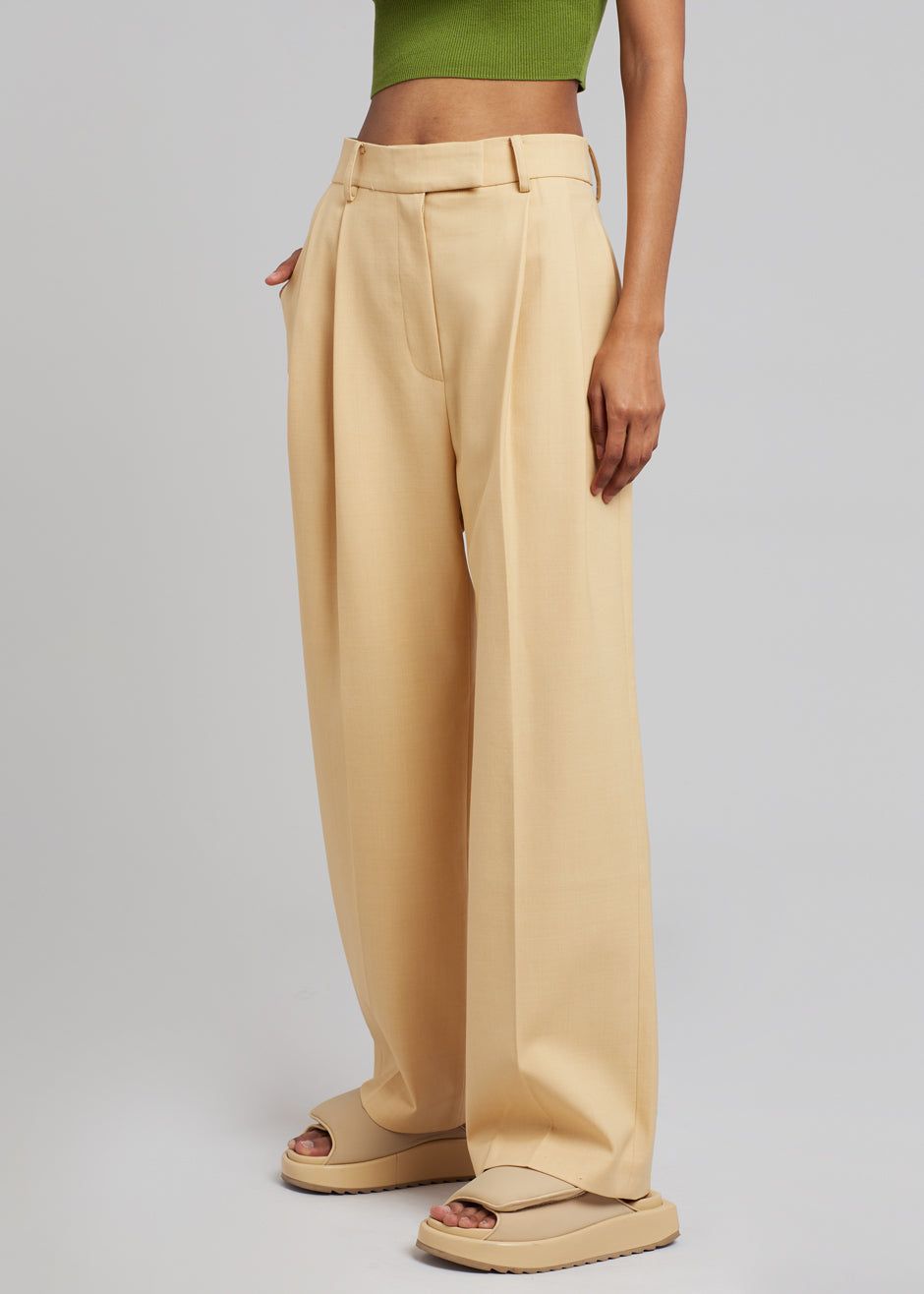 Georgina Wool Blend Pants - Cornsilk sold by Frankie Shop product image thumbnail 2