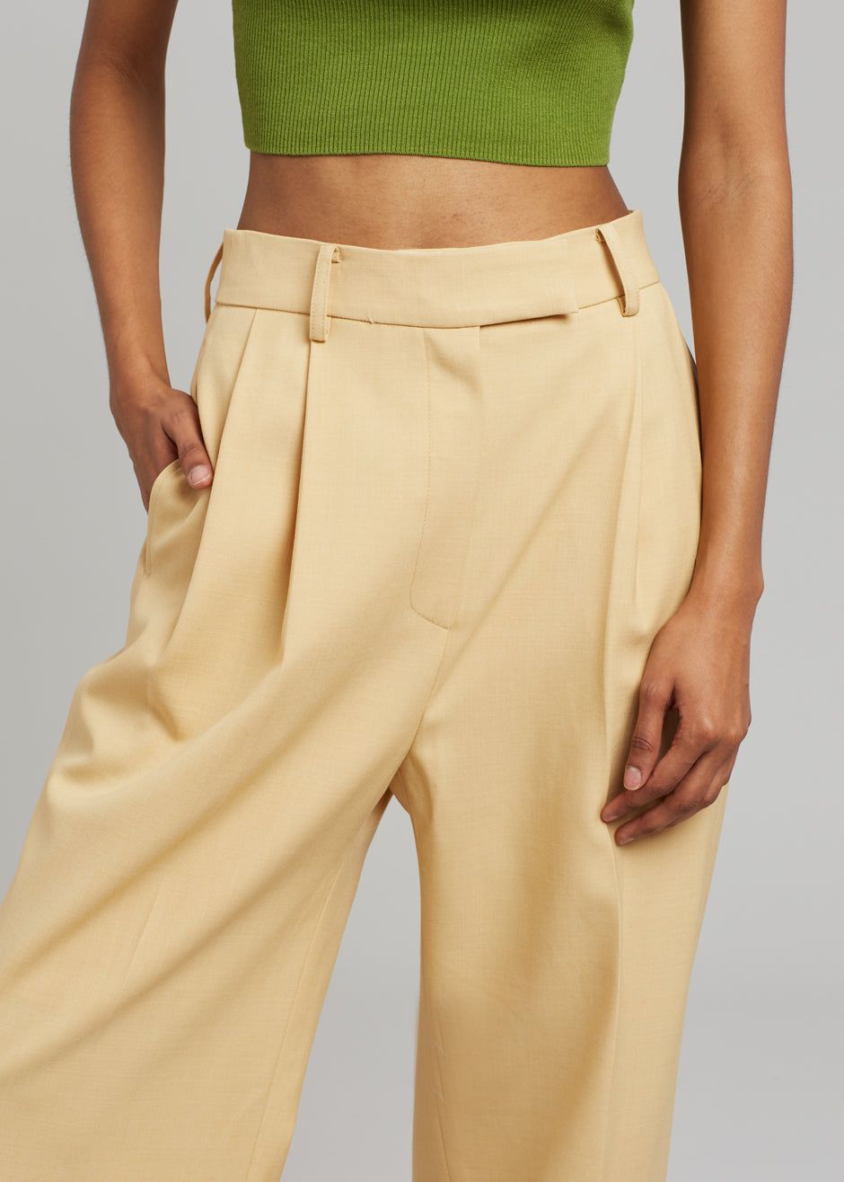 Georgina Wool Blend Pants - Cornsilk sold by Frankie Shop product image thumbnail 3