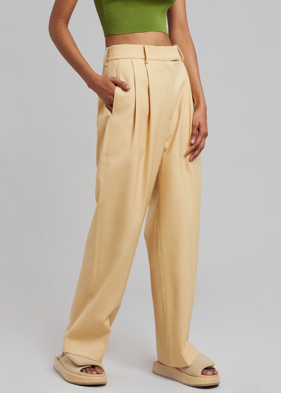 Georgina Wool Blend Pants - Cornsilk sold by Frankie Shop product image thumbnail 5