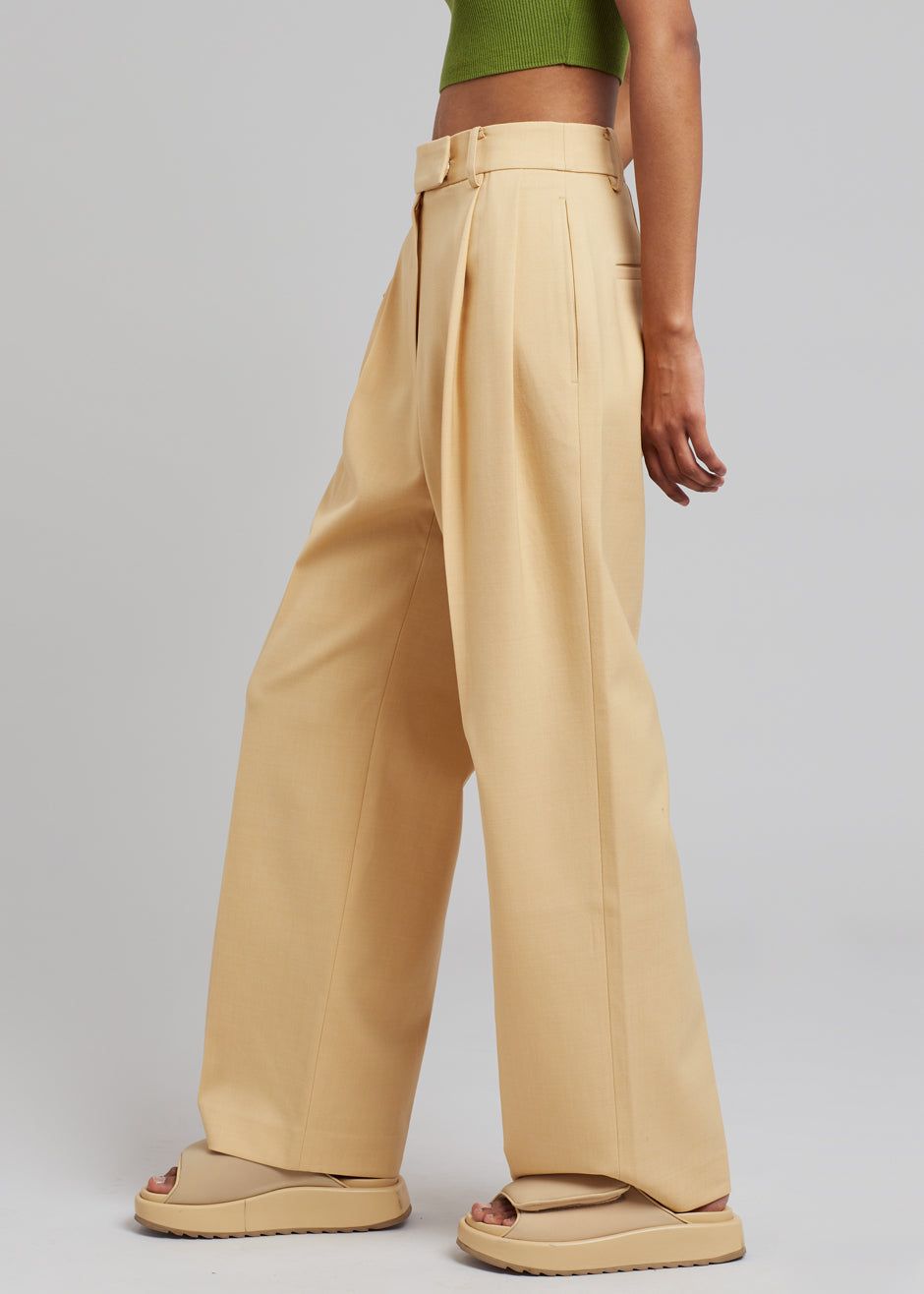 Georgina Wool Blend Pants - Cornsilk sold by Frankie Shop product image thumbnail 8