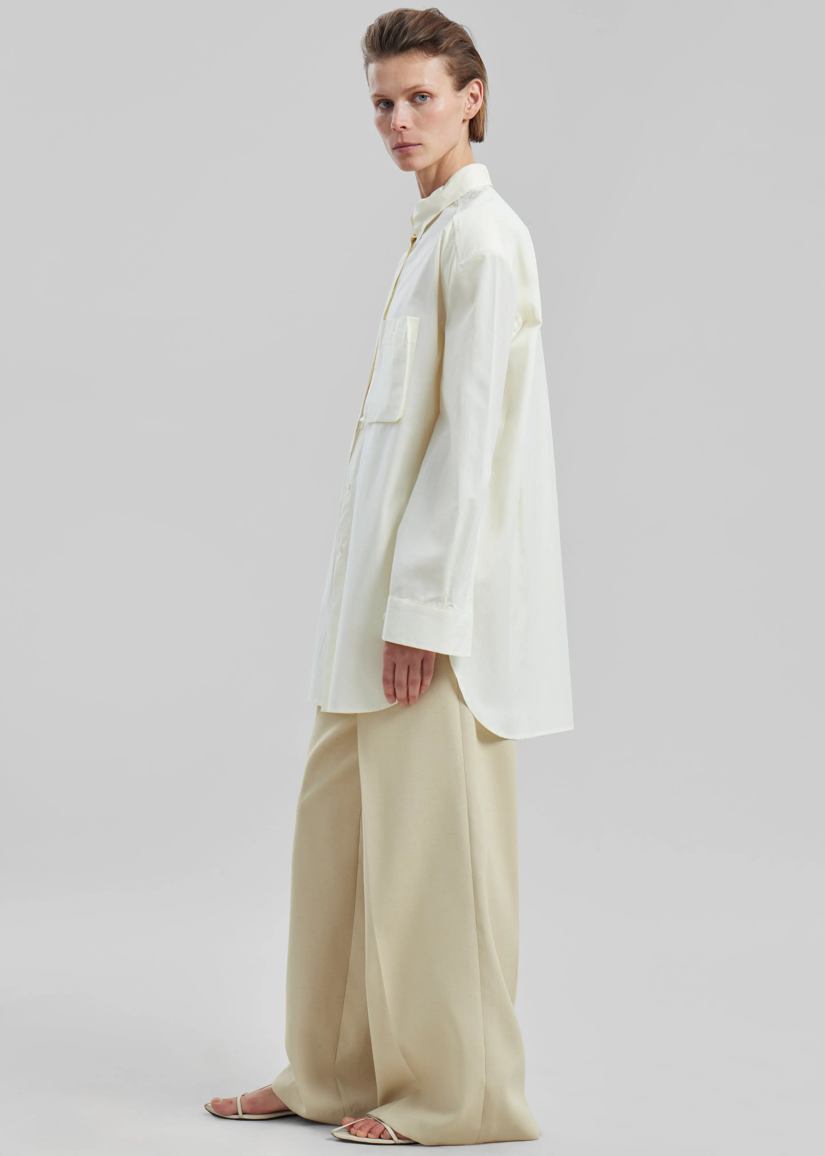 Brenna Padded Button Up Shirt - Yellow sold by Frankie Shop product image thumbnail 5