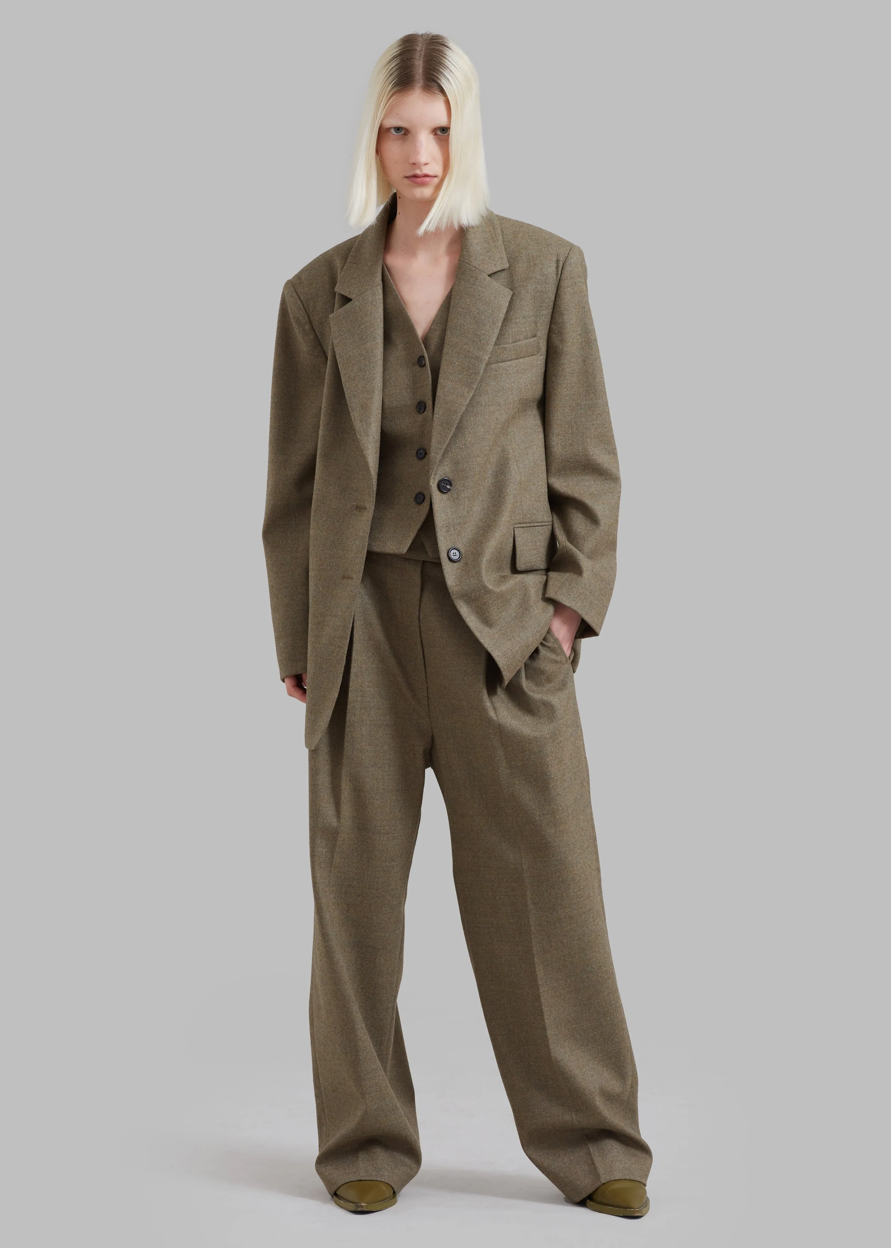 Eleanor Wool Blazer - Taupe Melange sold by Frankie Shop product image thumbnail 2