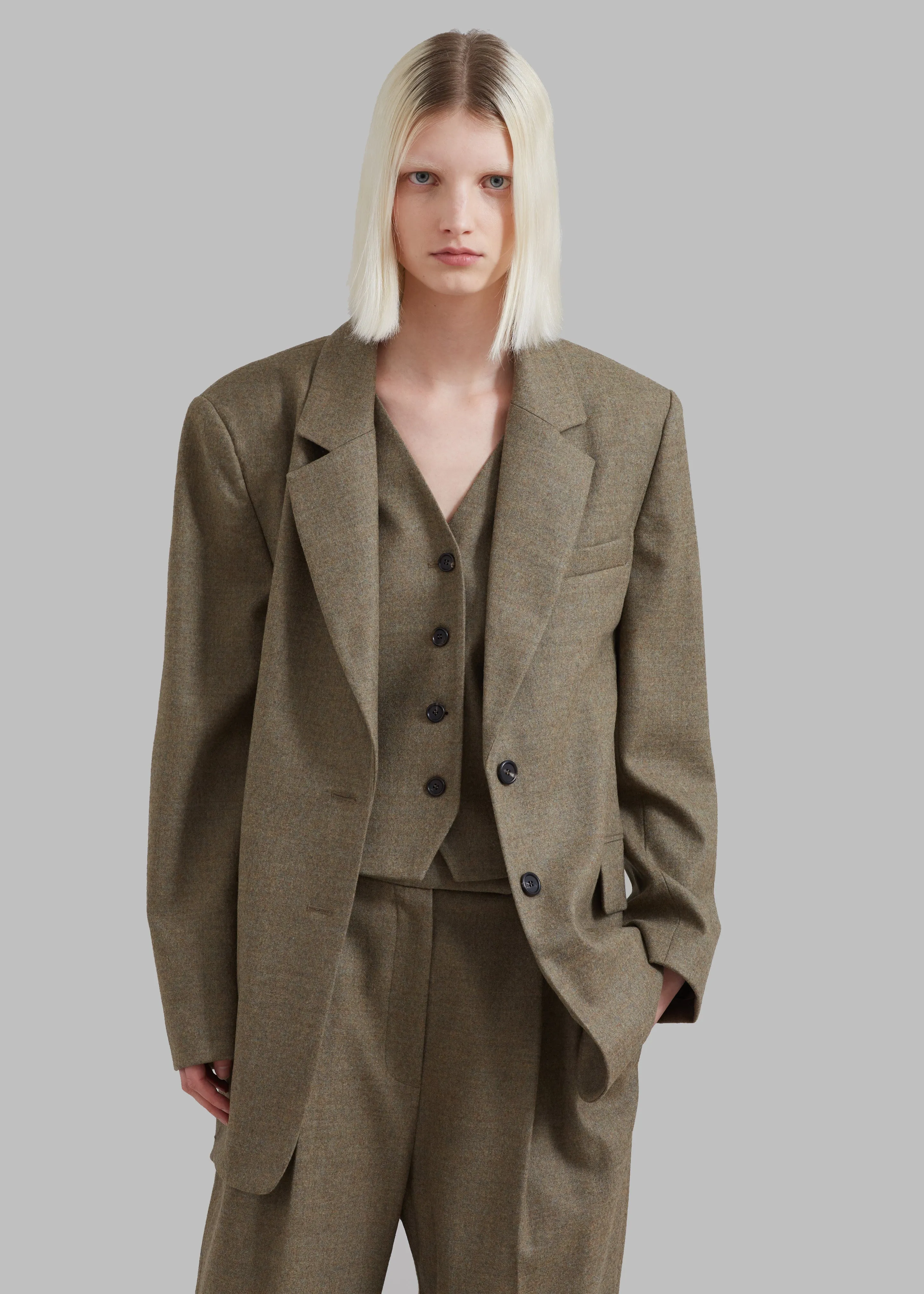 Eleanor Wool Blazer - Taupe Melange sold by Frankie Shop product image thumbnail 4