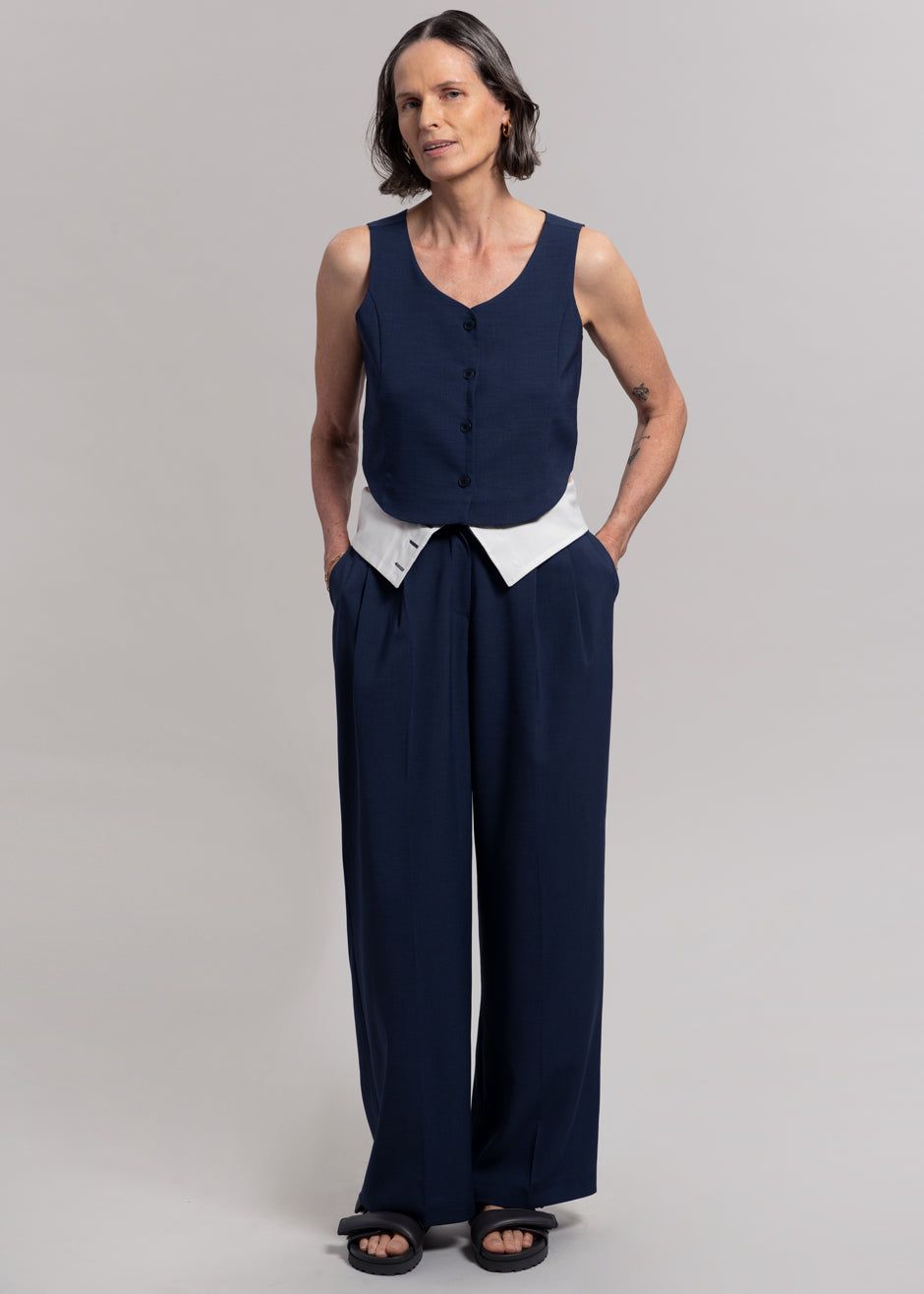 Holi Vest - Navy sold by Frankie Shop product image thumbnail 3