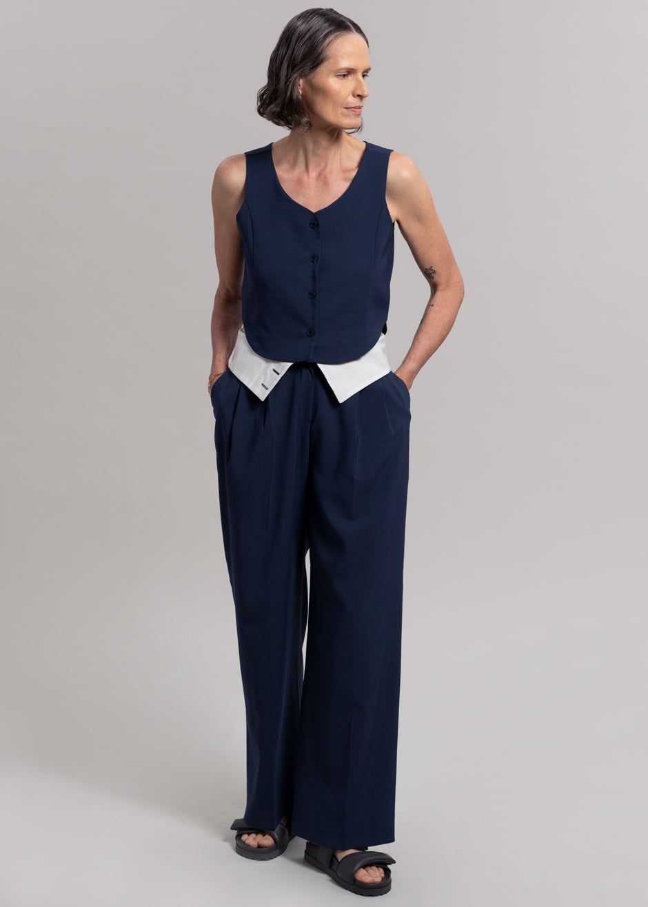 Holi Vest - Navy sold by Frankie Shop product image thumbnail 5