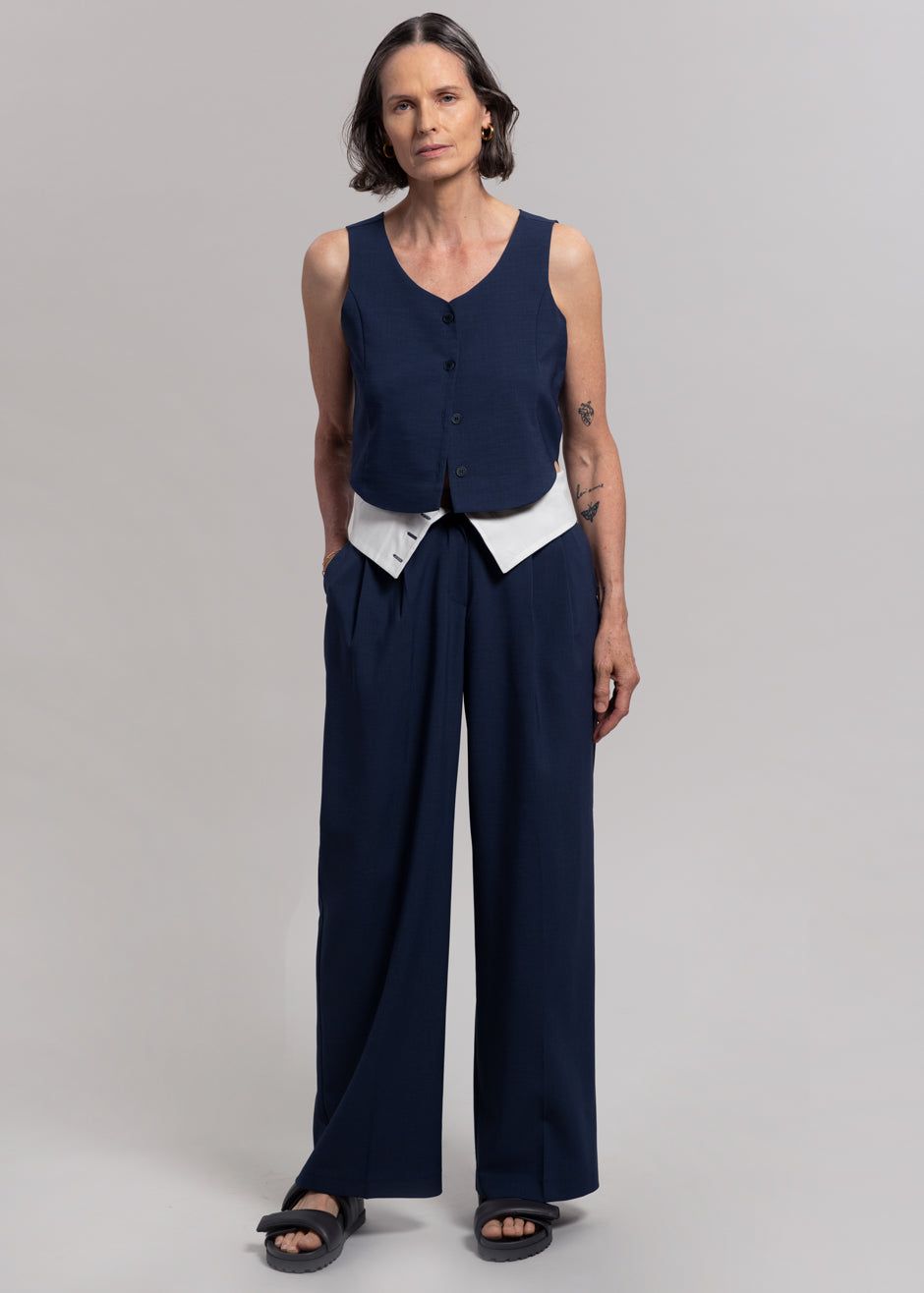 Holi Vest - Navy sold by Frankie Shop product image thumbnail 6