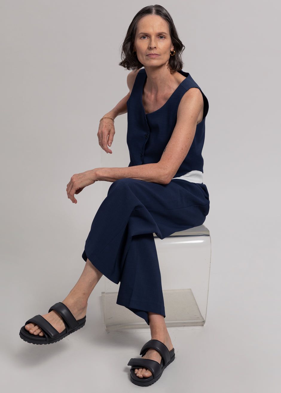 Holi Vest - Navy sold by Frankie Shop product image thumbnail 4