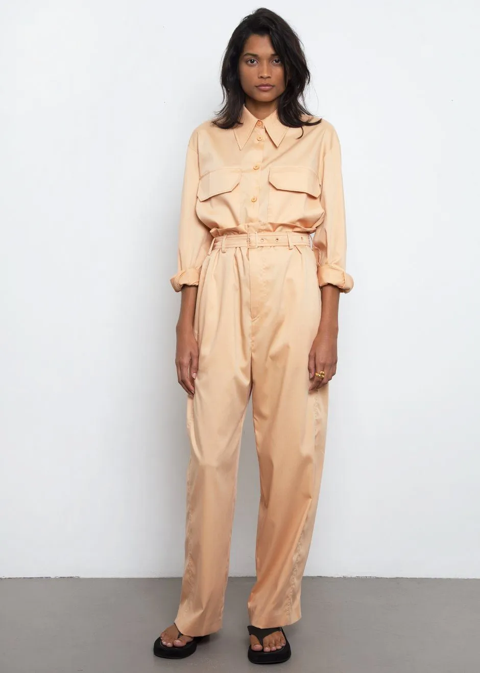 Low Classic High Waist Pants - Peach sold by Frankie Shop
