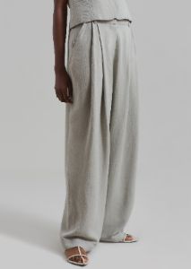 Piper Pleated Trousers - Sage sold by Frankie Shop