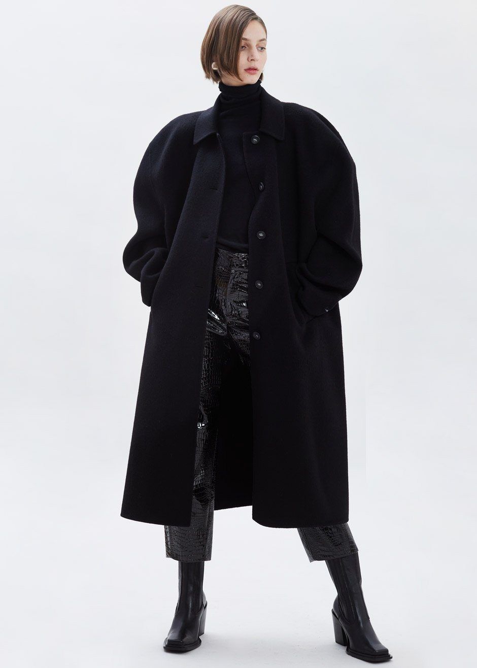 Clara Box Sleeve Coat - Black sold by Frankie Shop product image thumbnail 8