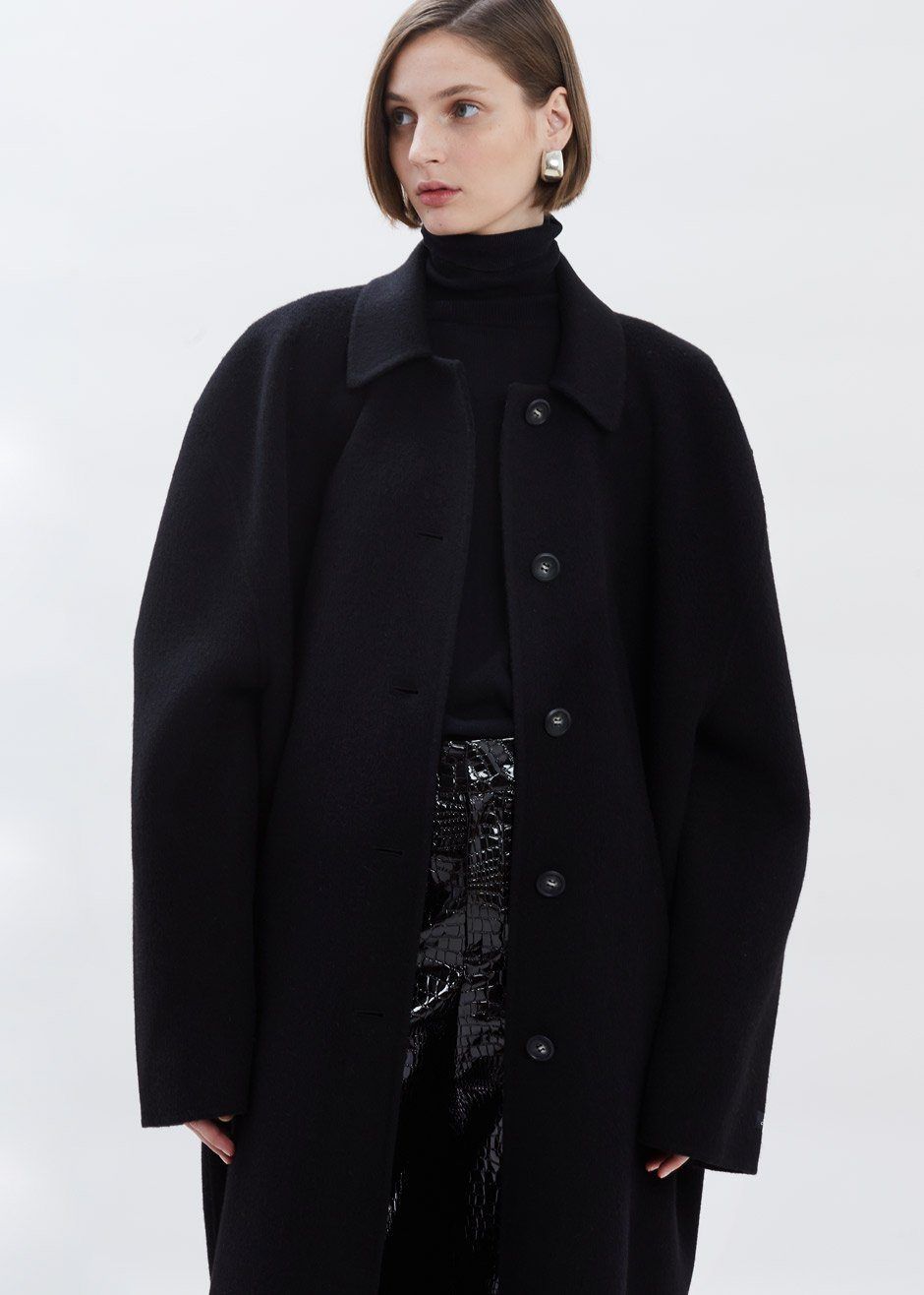 Clara Box Sleeve Coat - Black sold by Frankie Shop product image thumbnail 6