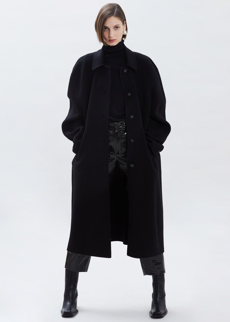 Clara Box Sleeve Coat - Black sold by Frankie Shop