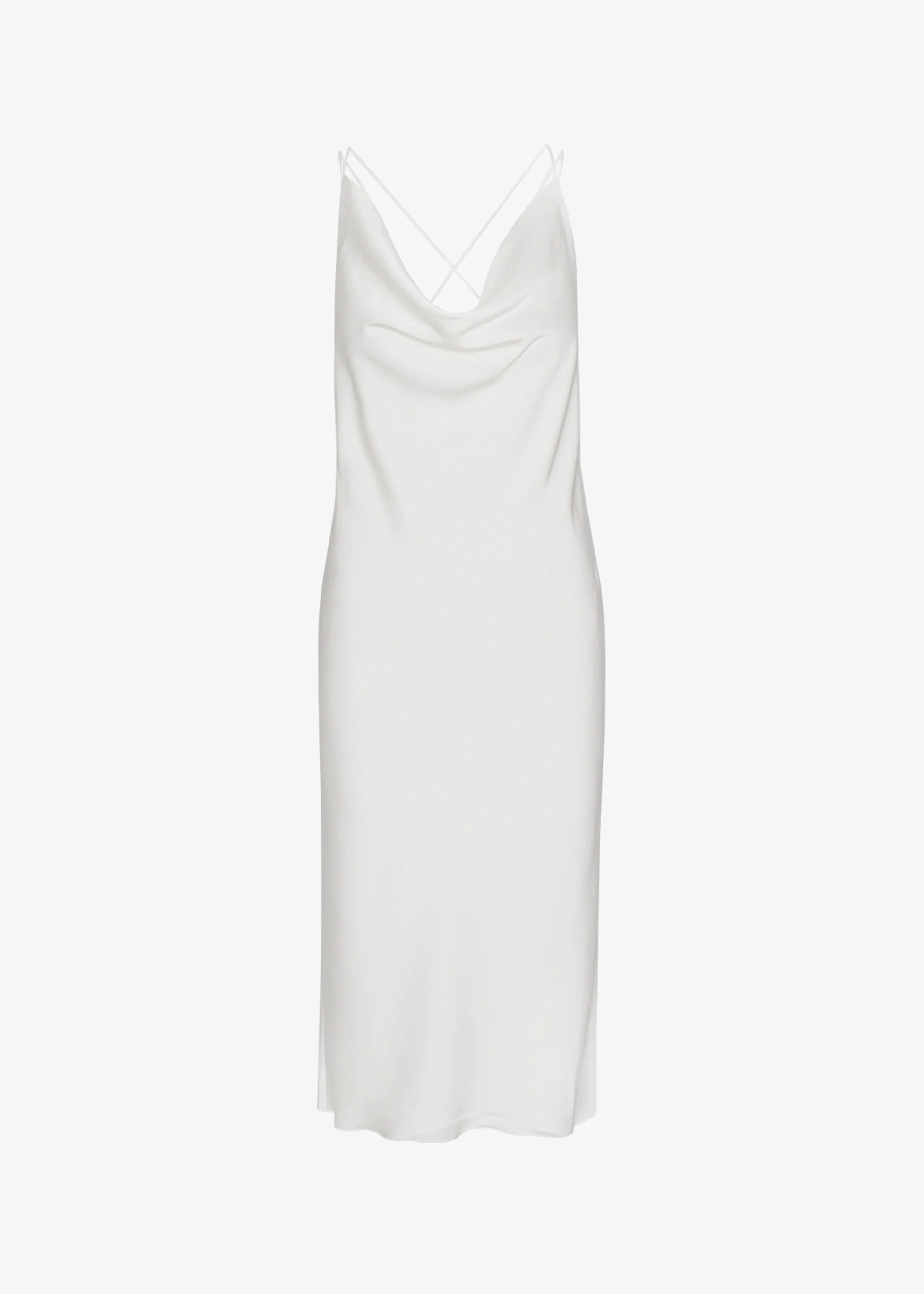 ROTATE Grace Sateen Midi Dress - Egret sold by Frankie Shop product image thumbnail 5