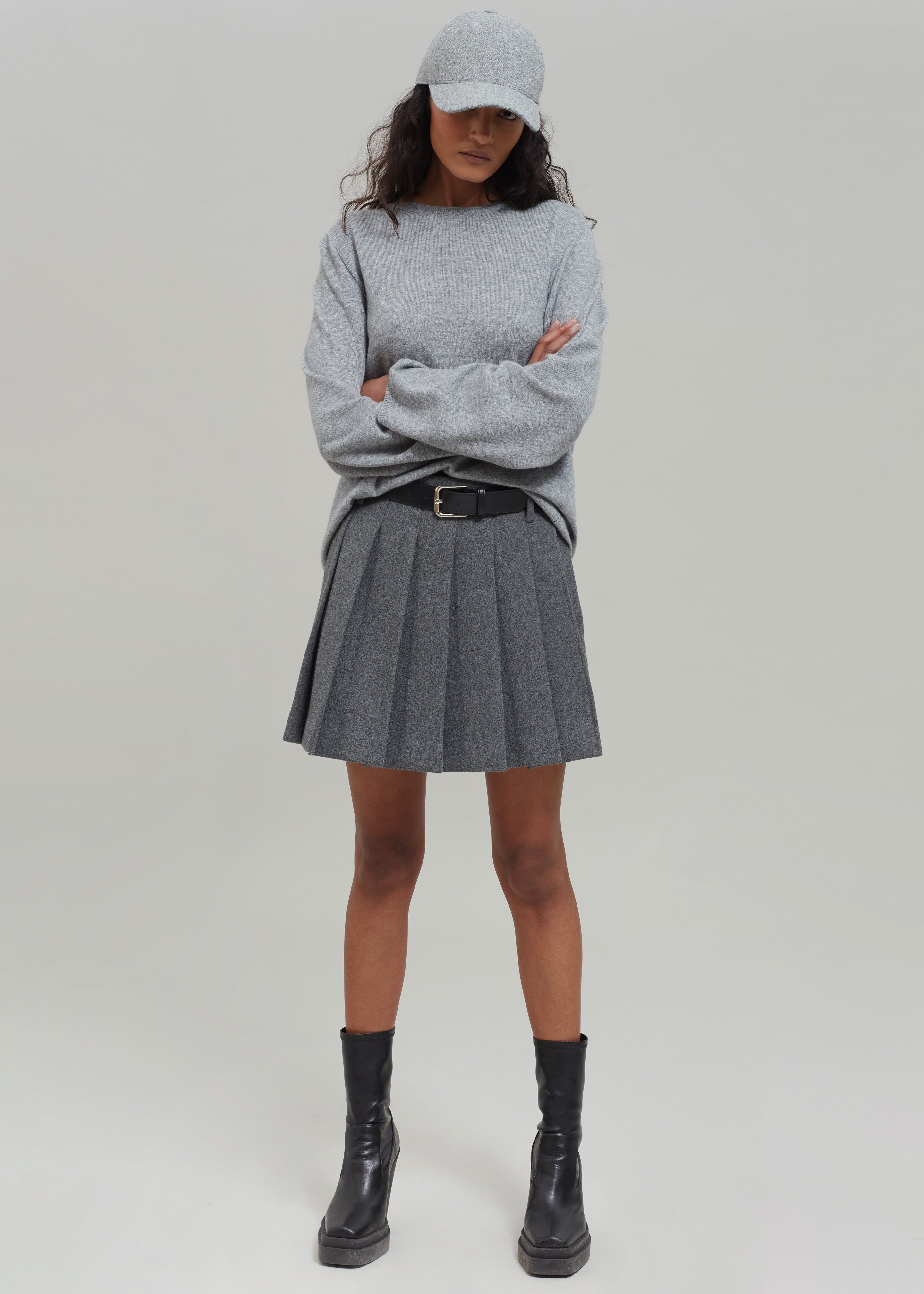 Tokyo Wool Pleated Skort - Grey sold by Frankie Shop product image thumbnail 4