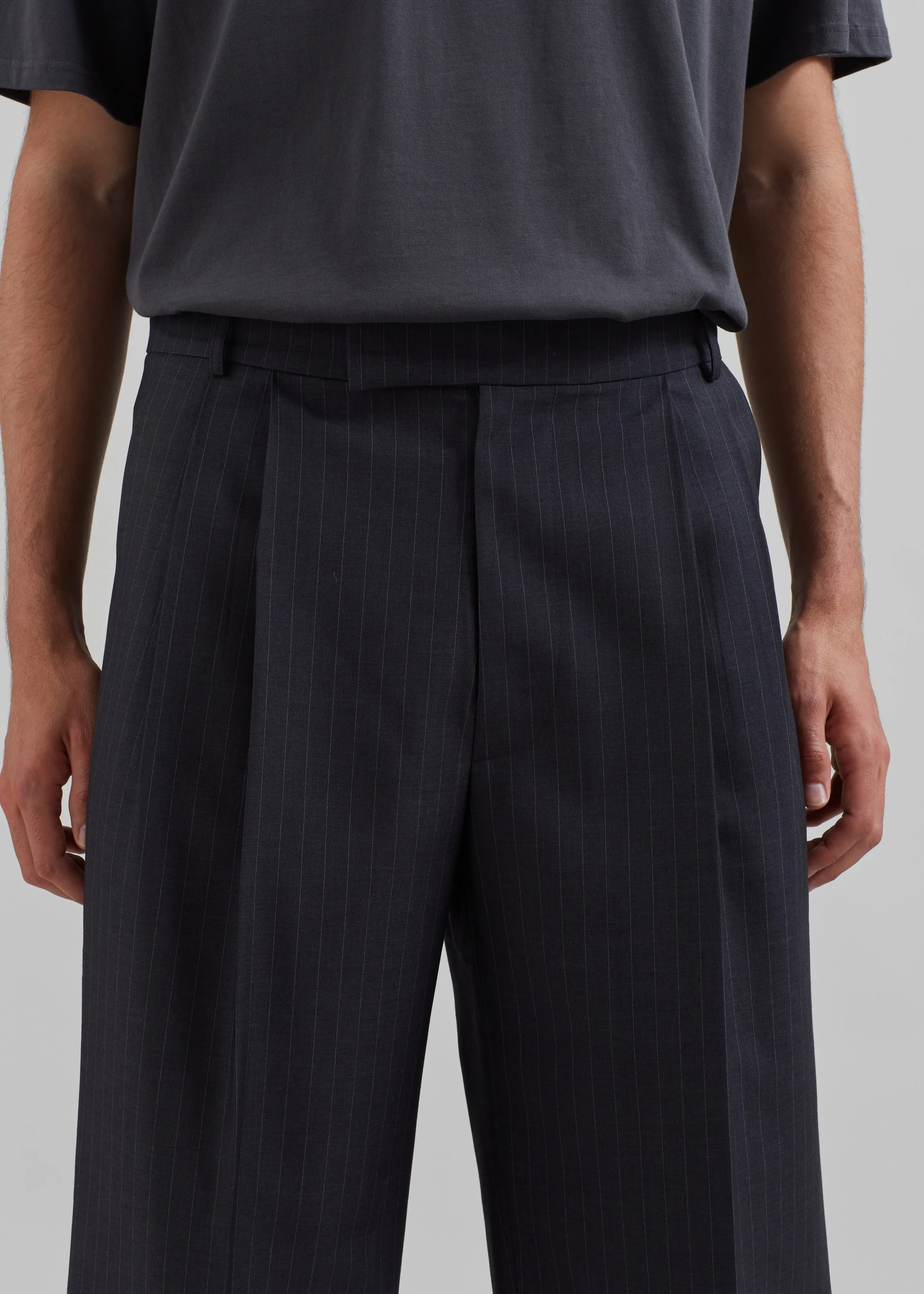 Beo Suit Pants - Charcoal/White Pinstripe sold by Frankie Shop product image thumbnail 3