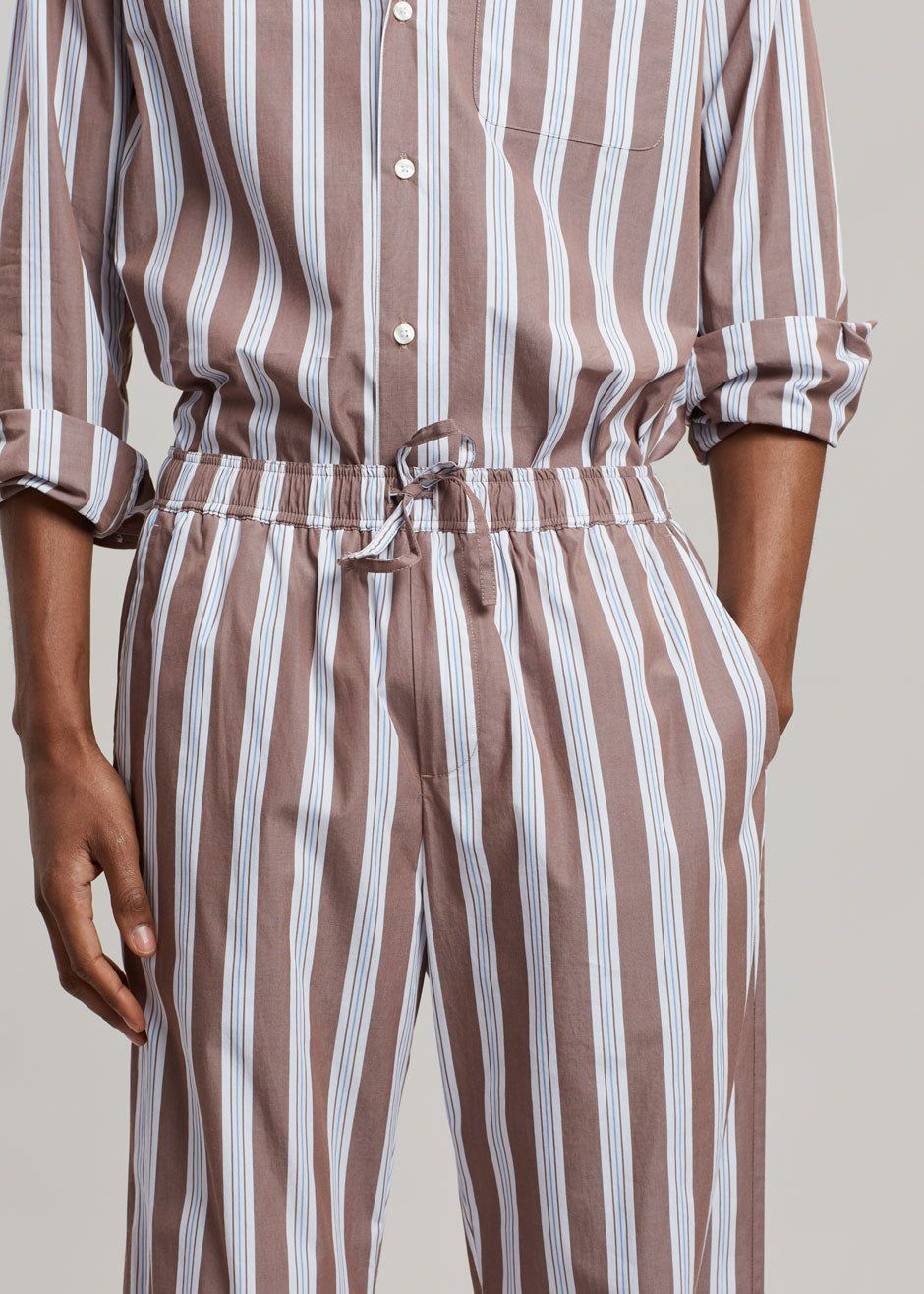 Samsøe & Samsøe Devon Trousers - Brown Stripe sold by Frankie Shop product image thumbnail 5