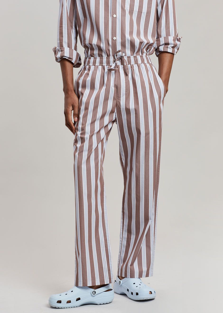 Samsøe & Samsøe Devon Trousers - Brown Stripe sold by Frankie Shop product image thumbnail 2