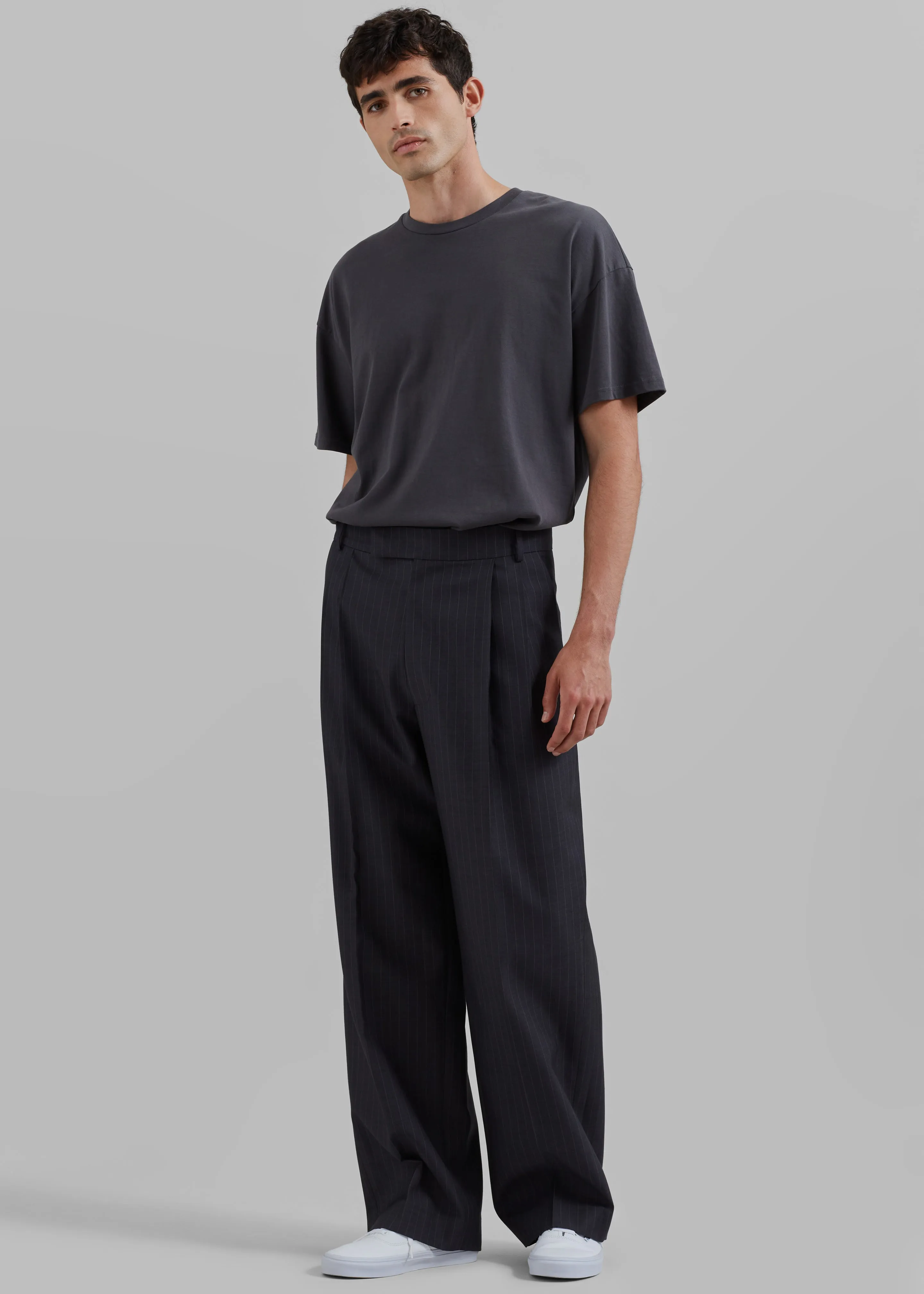 Beo Suit Pants - Charcoal/White Pinstripe sold by Frankie Shop product image thumbnail 4
