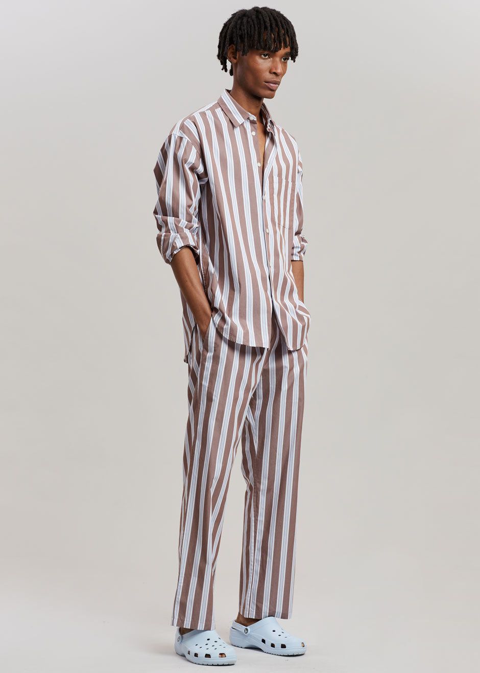 Samsøe & Samsøe Devon Trousers - Brown Stripe sold by Frankie Shop product image thumbnail 4