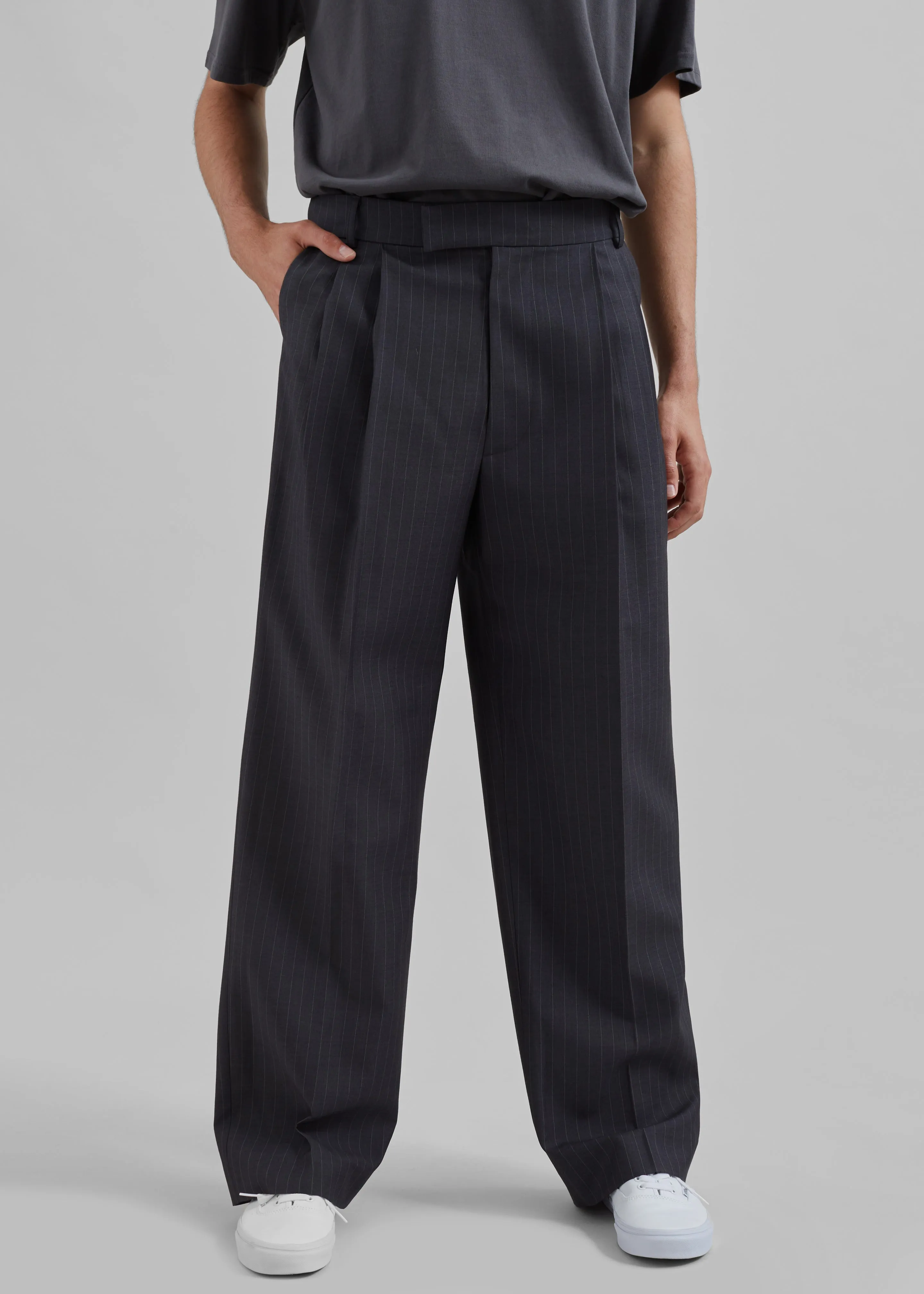 Beo Suit Pants - Charcoal/White Pinstripe sold by Frankie Shop product image thumbnail 5