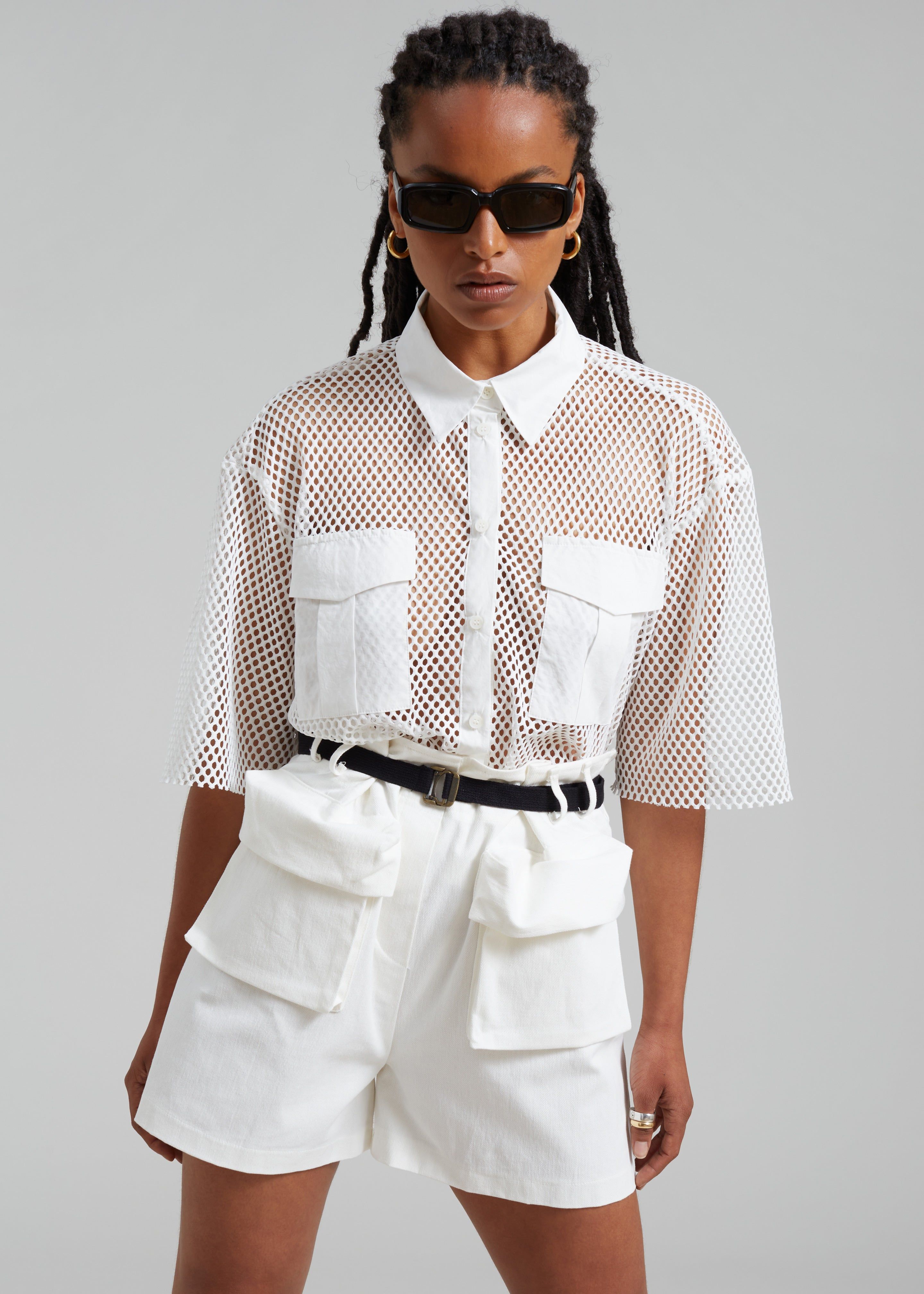 Rowan Net Top - White sold by Frankie Shop product image thumbnail 6