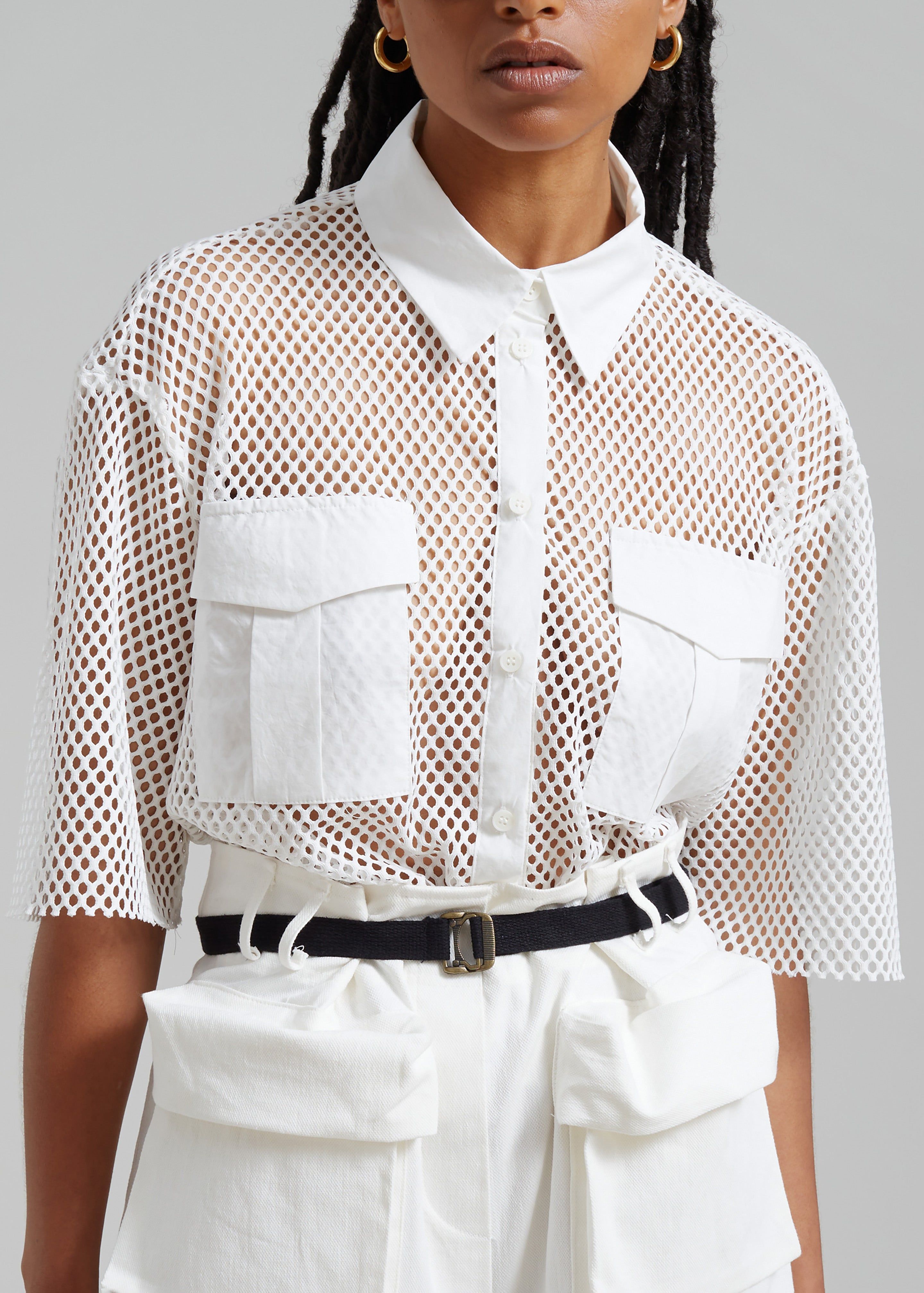 Rowan Net Top - White sold by Frankie Shop product image thumbnail 5