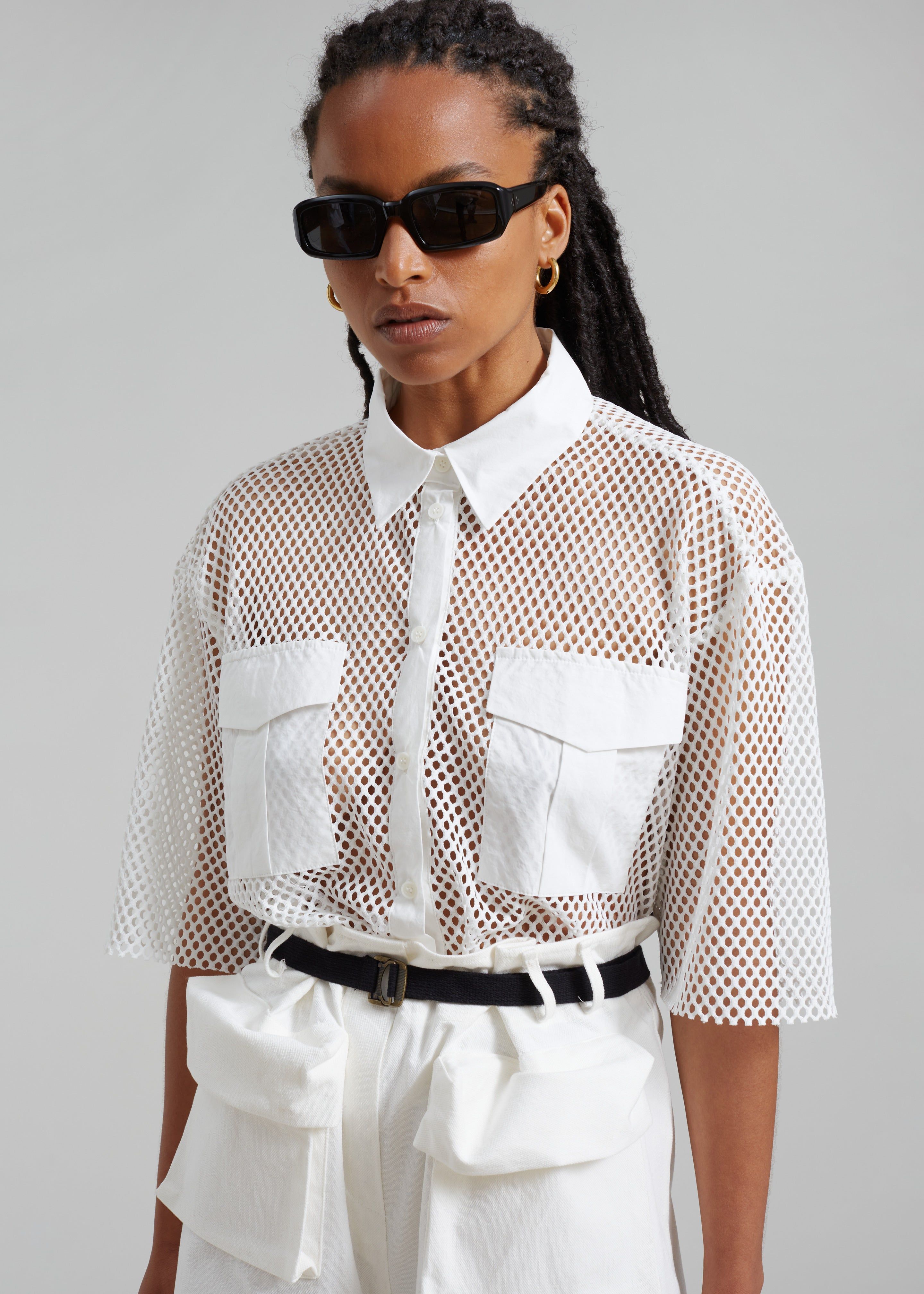 Rowan Net Top - White sold by Frankie Shop product image thumbnail 3