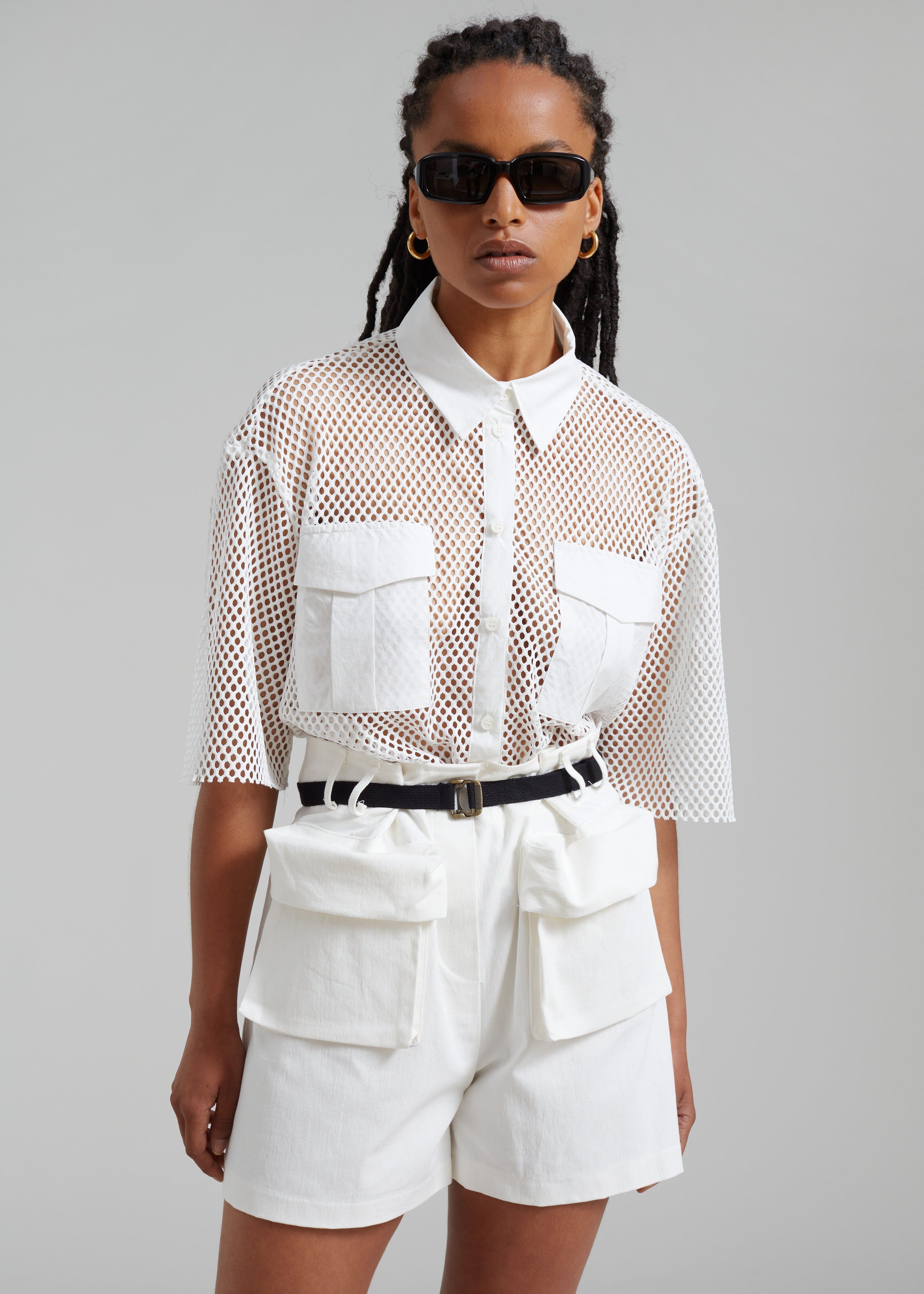 Rowan Net Top - White sold by Frankie Shop product image thumbnail 4