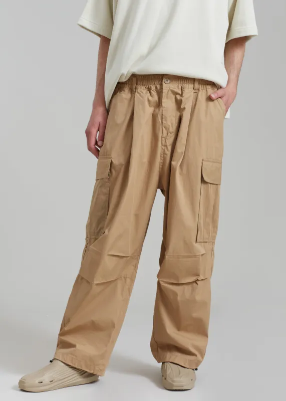 Stu Colorblock Cargo Pants - Tan sold by Frankie Shop