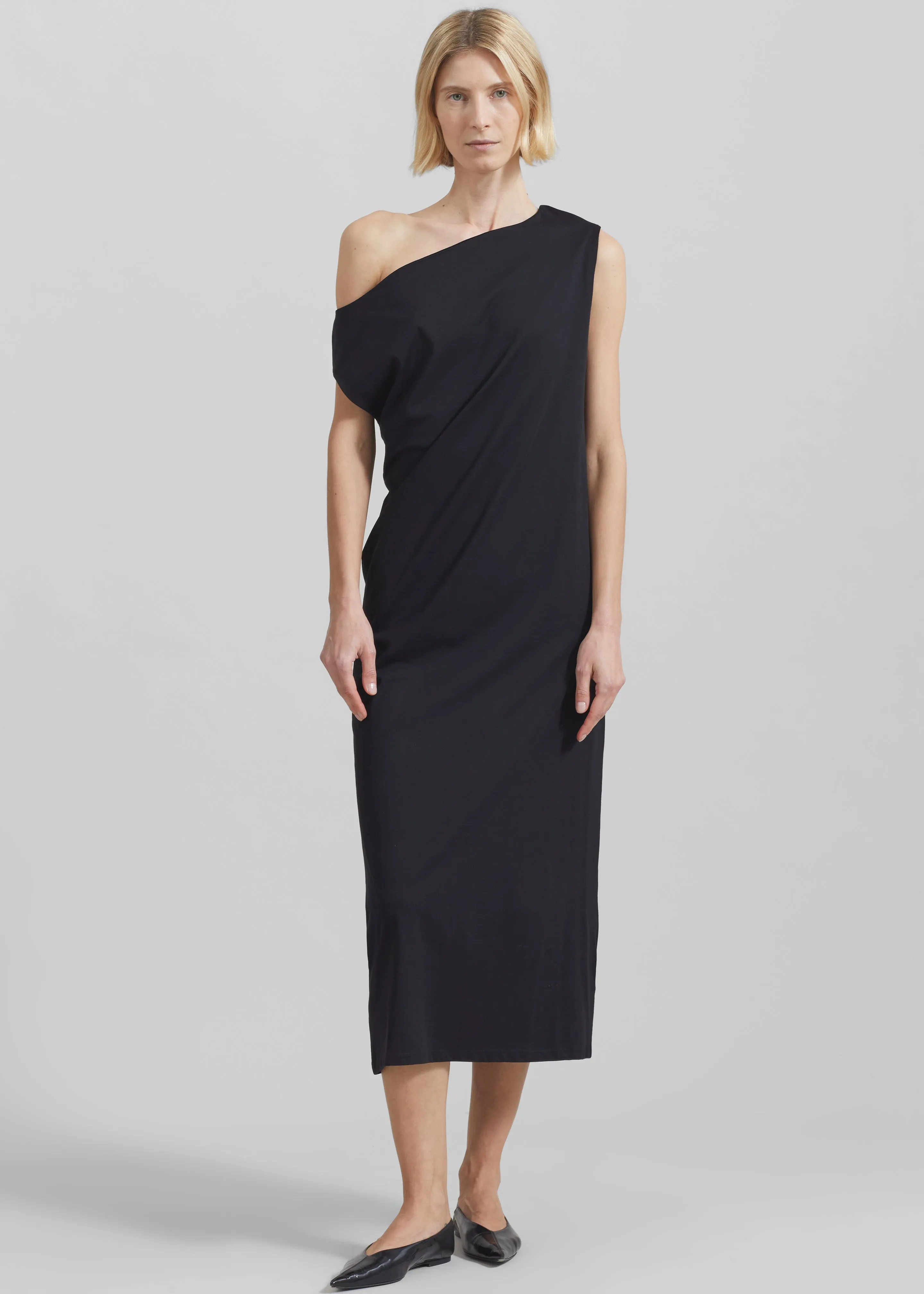 Loulou Studio Martial Off Shoulder Dress - Black sold by Frankie Shop product image thumbnail 3