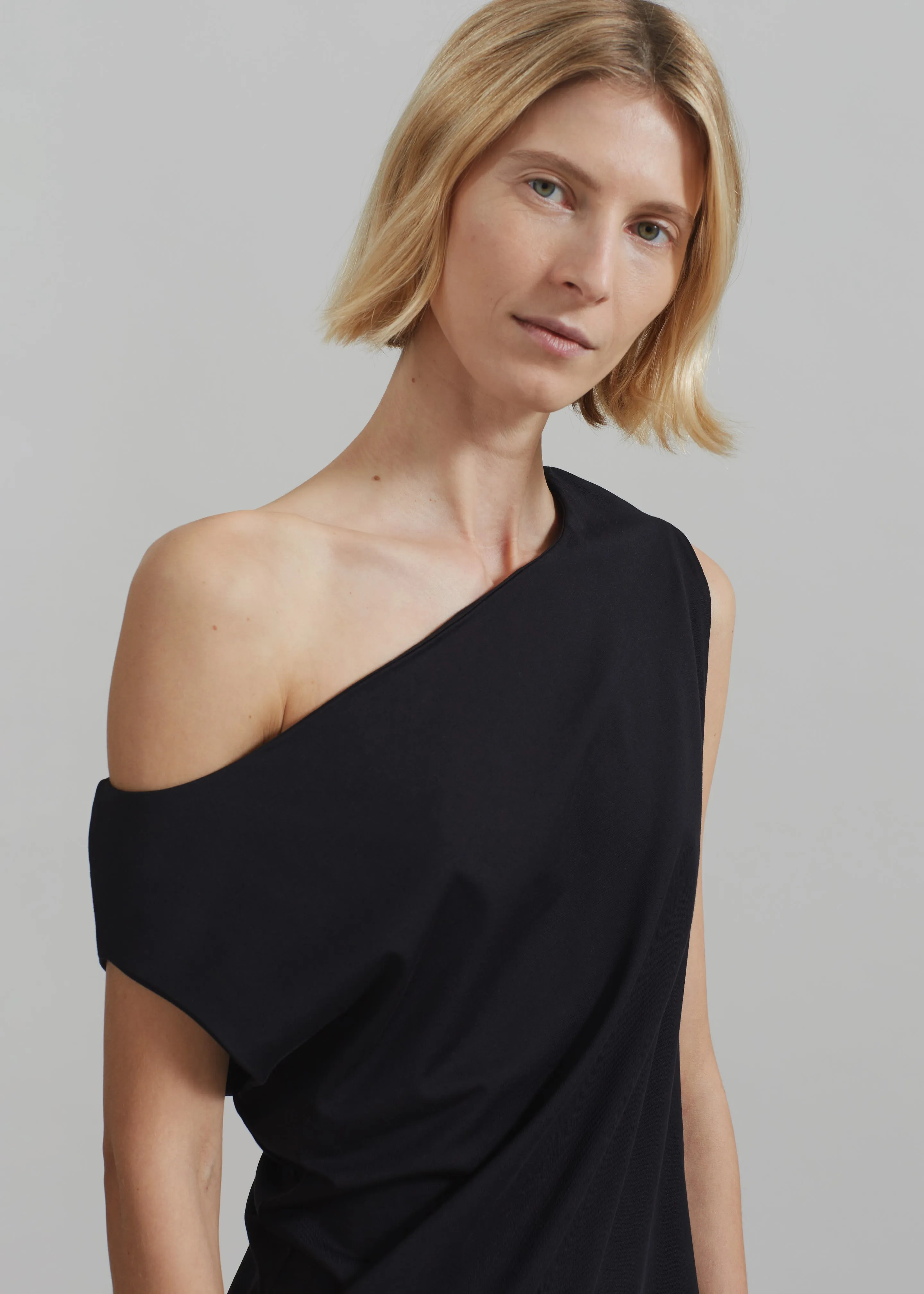 Loulou Studio Martial Off Shoulder Dress - Black sold by Frankie Shop product image thumbnail 2