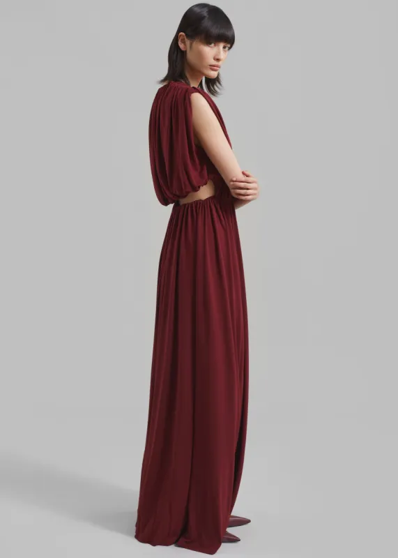 Esse Studios Gossamer Maxi Dress - Tempranillo made by Frankie Shop