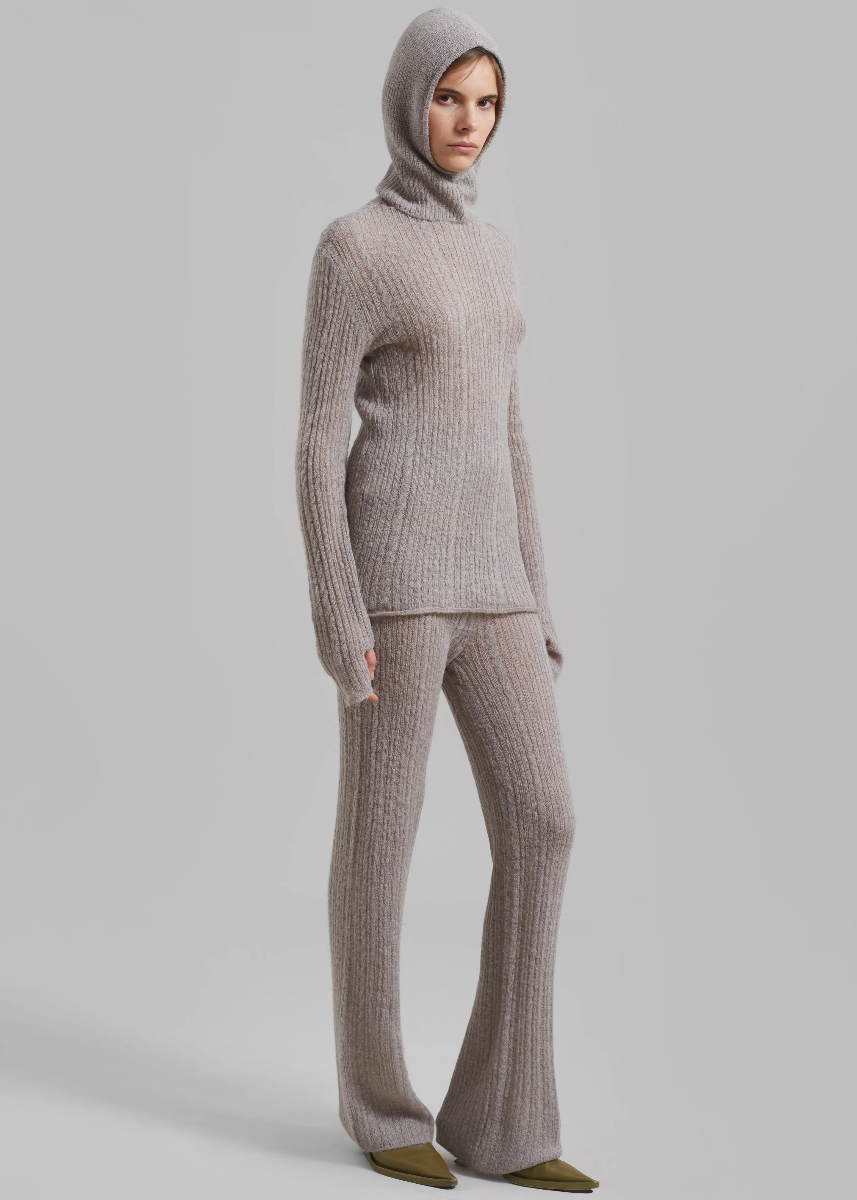 Amomento Sheer Turtleneck Pullover - Charcoal sold by Frankie Shop product image thumbnail 5