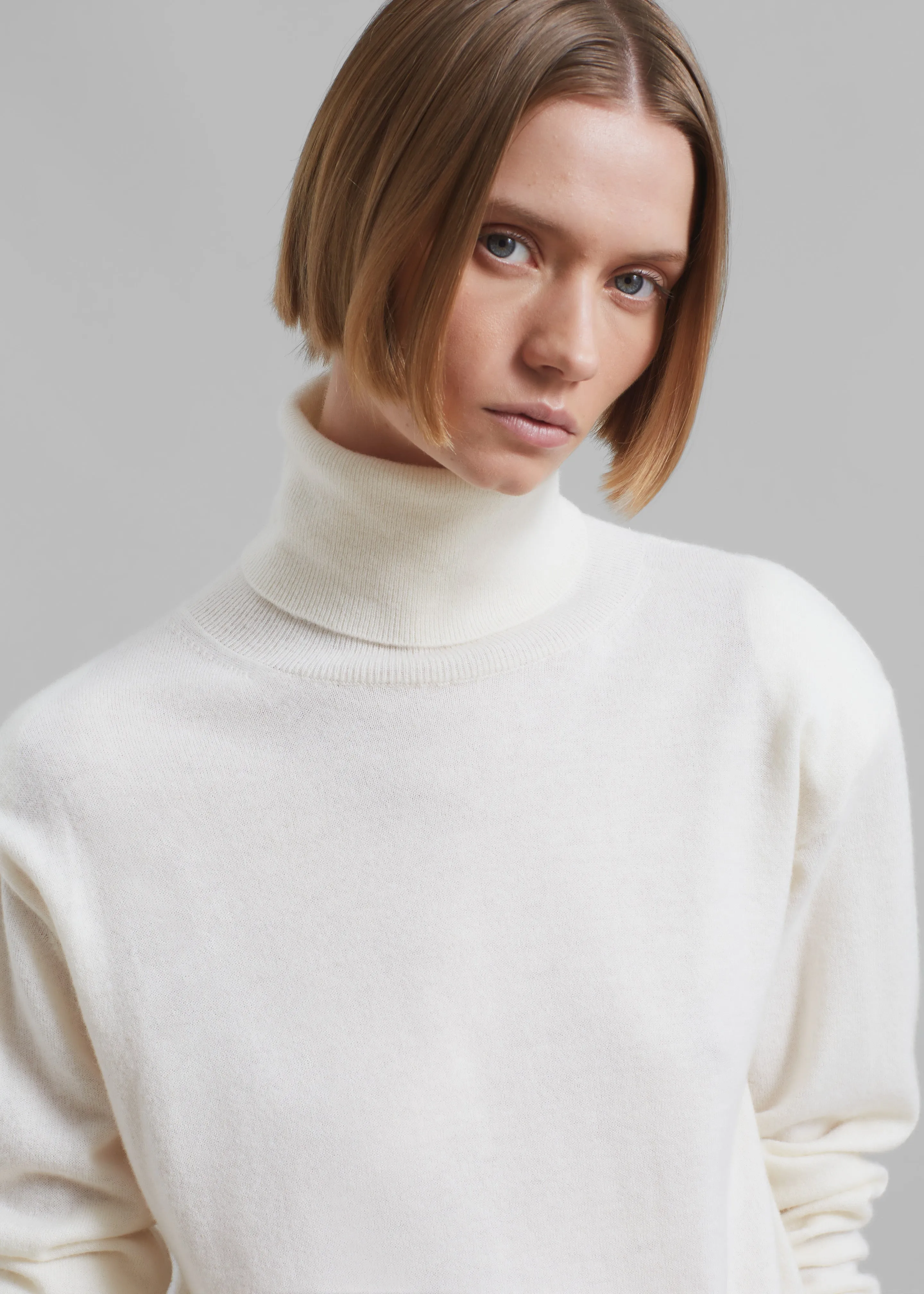 Ines Thin Padded Turtleneck - Ivory sold by Frankie Shop product image thumbnail 4
